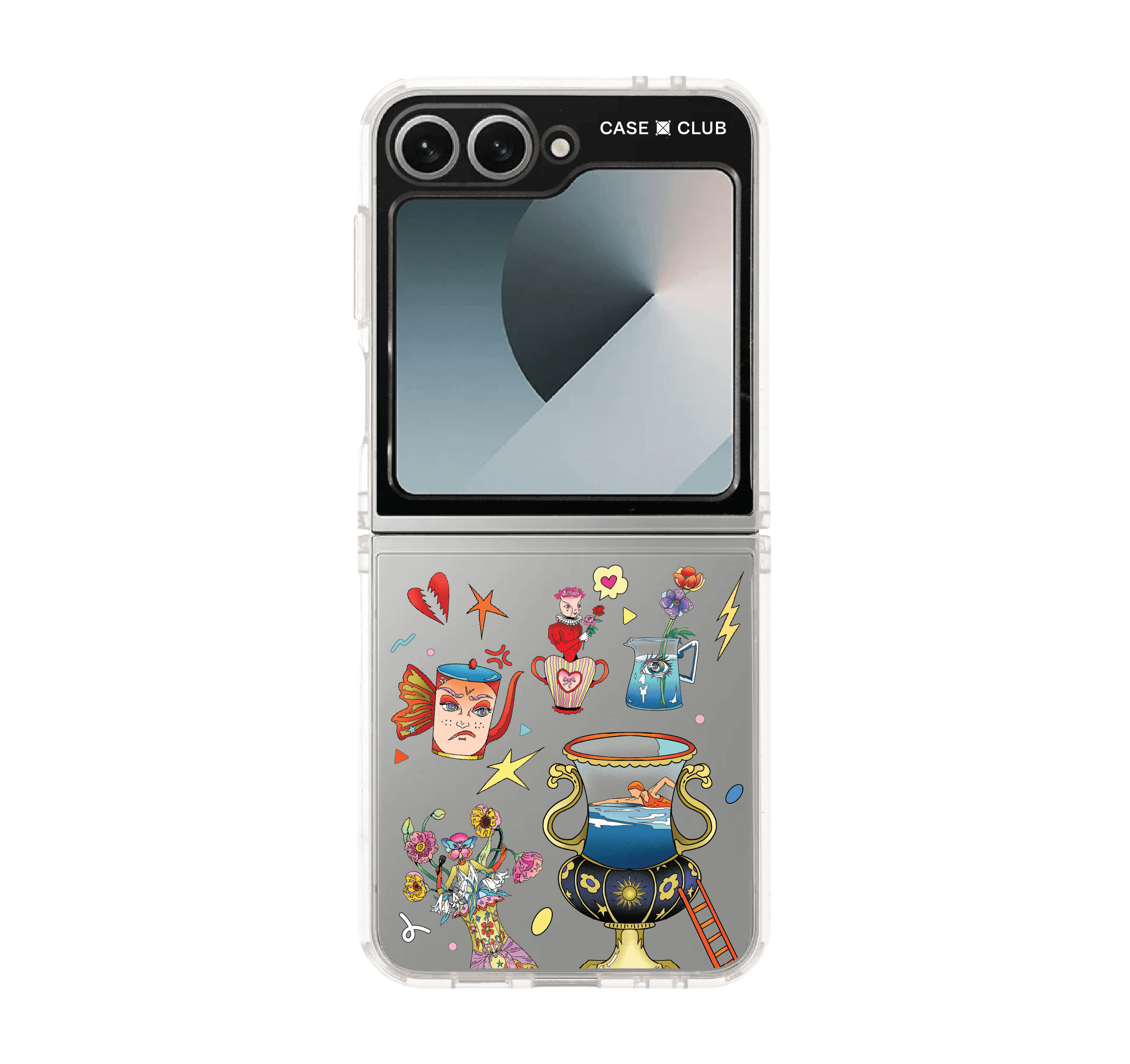 samsung galaxy z flip 6 clear case jar of feeling by bomfha