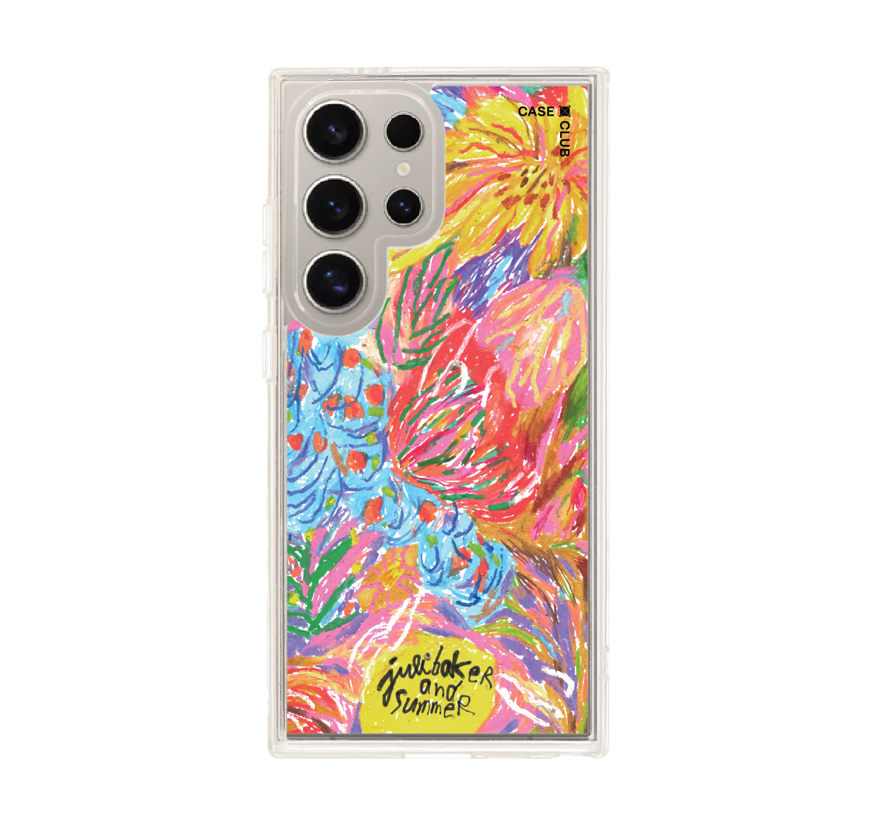 samsung galaxy s24 ultra clear magsafe abstract flower by juli baker