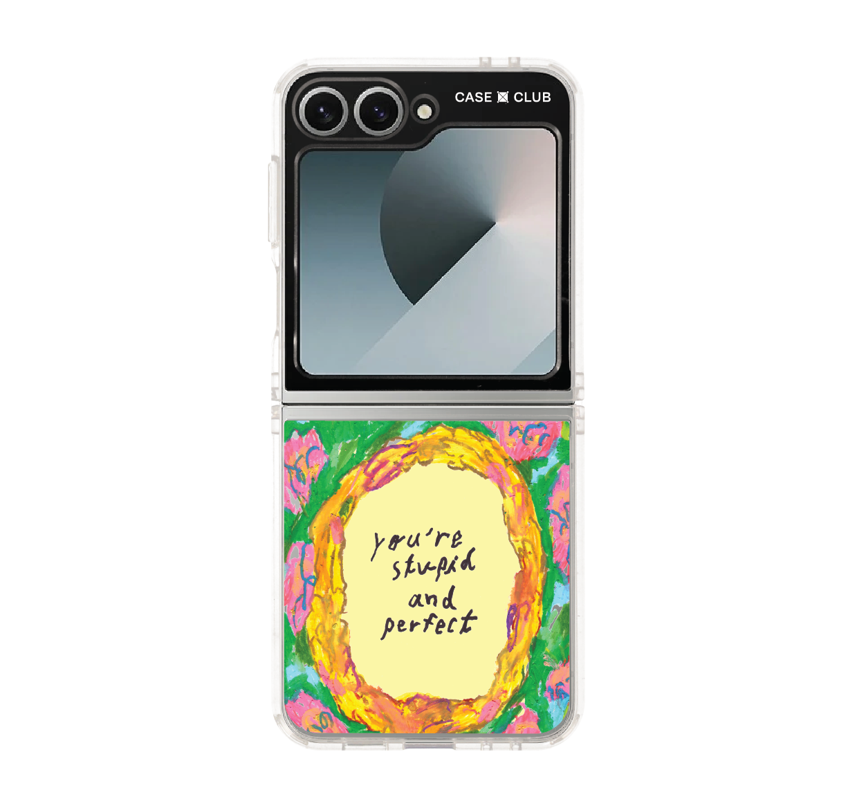 samsung galaxy z flip 6 clear case mirror quote by juli baker