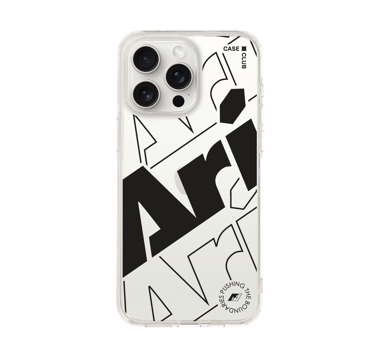 เคสใส iPhone 15 Pro Max ARI โลโก้มาเนียดำ