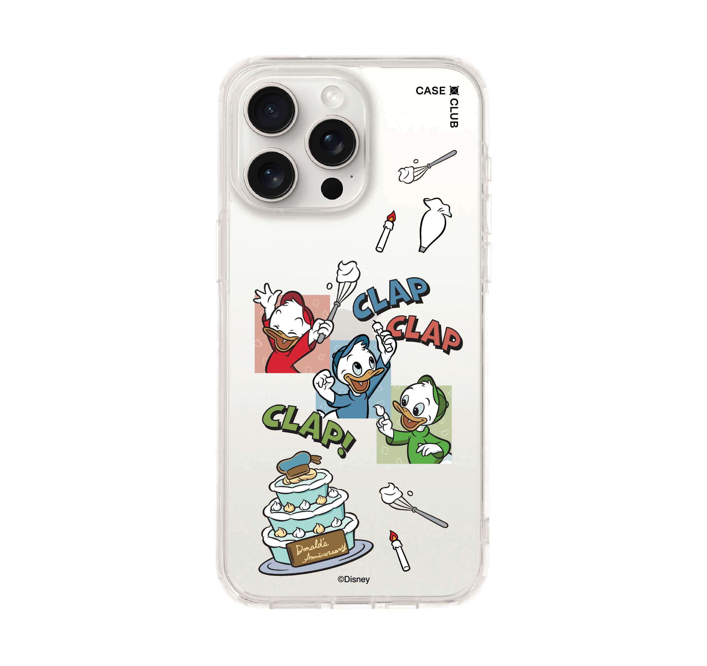 เคสใส iphone 15 pro max donald duck ปรบมือ