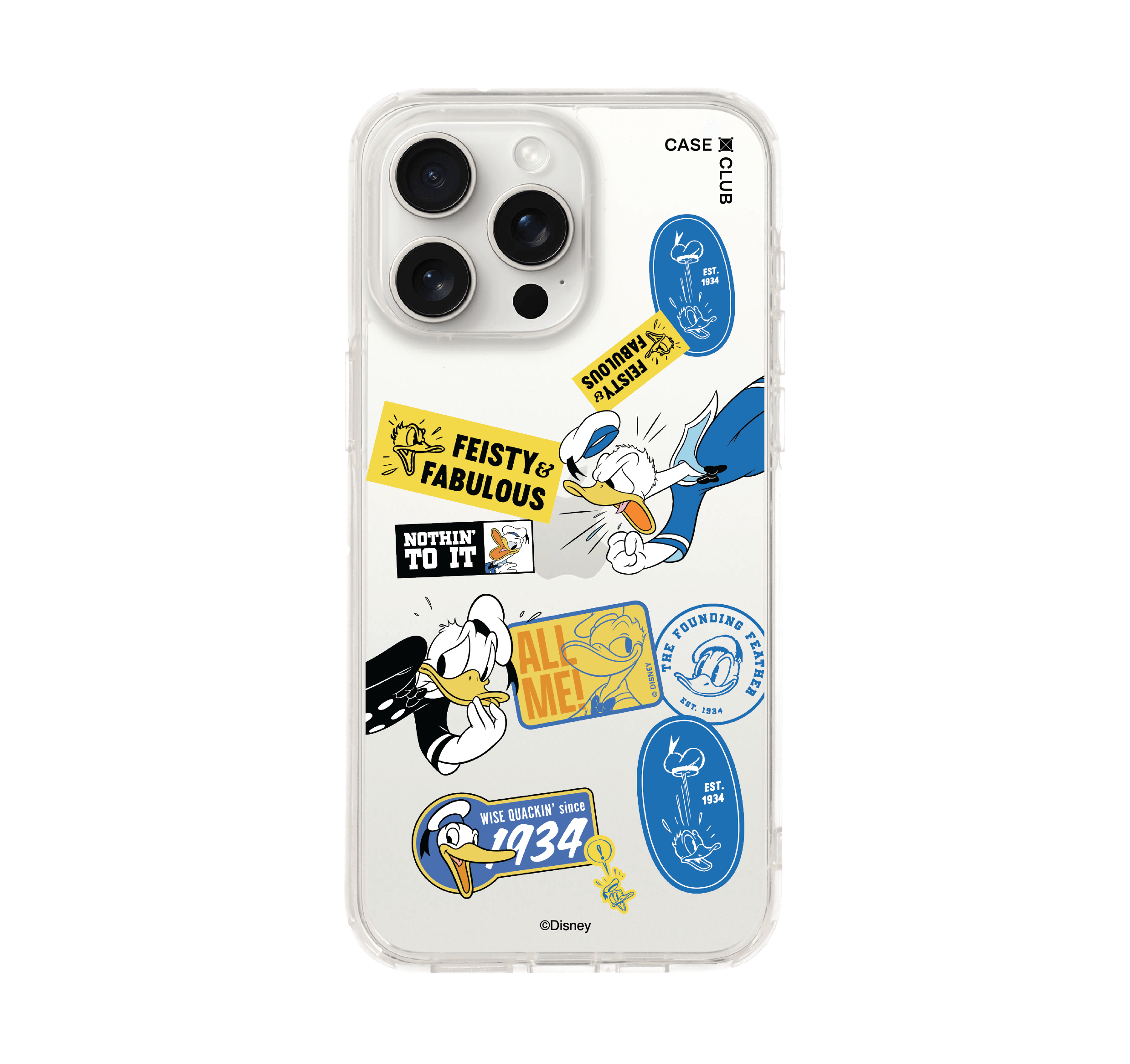 iPhone 15 Pro Max Clear Case Donald Duck Feisty & Fabulous