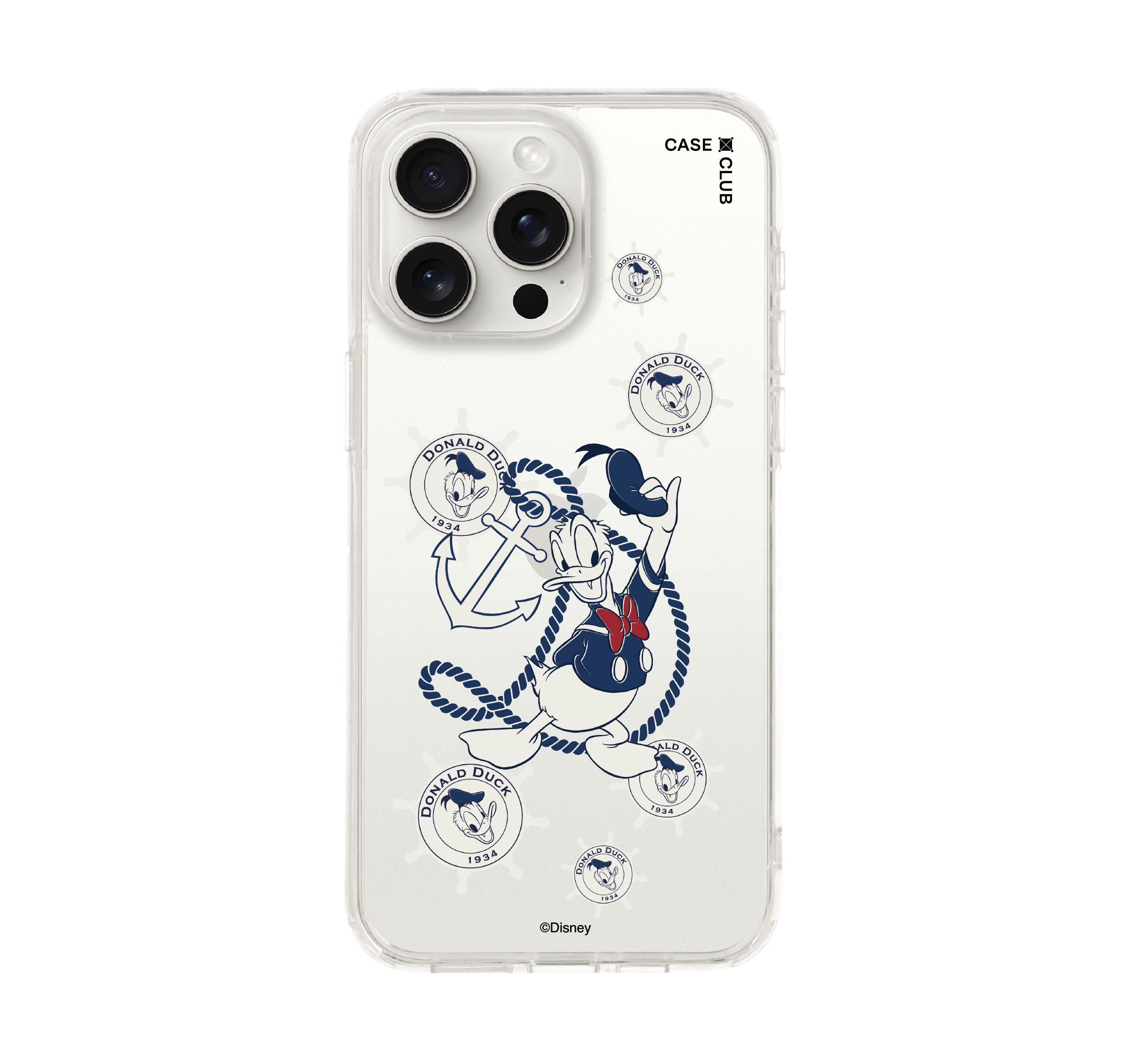 iPhone 15 Pro Max Clear Case Donald Duck Sailor