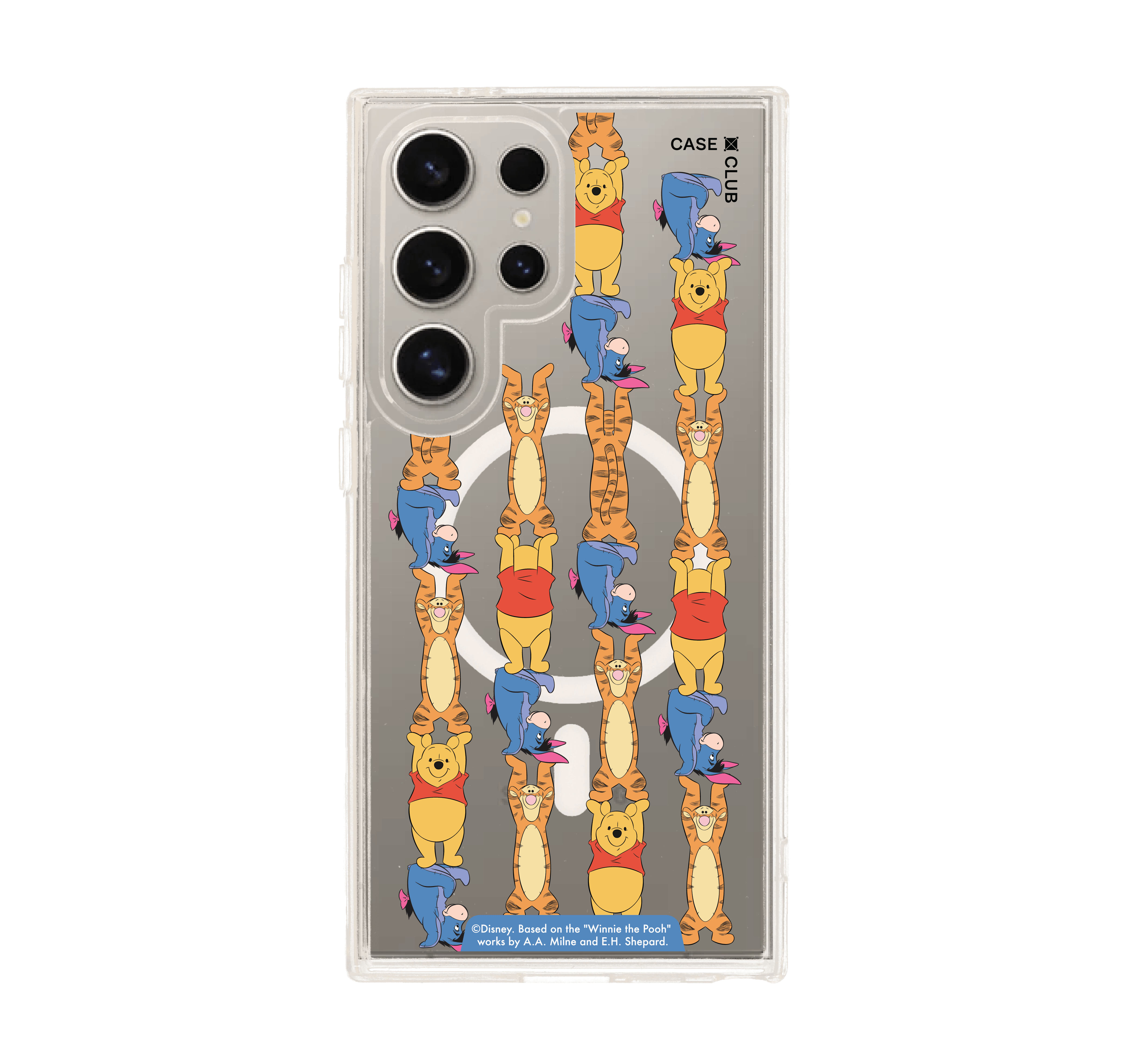 Samsung Galaxy S24 Ultra Clear MagSafe Winnie the Pooh Tigger Eeyore Pattern