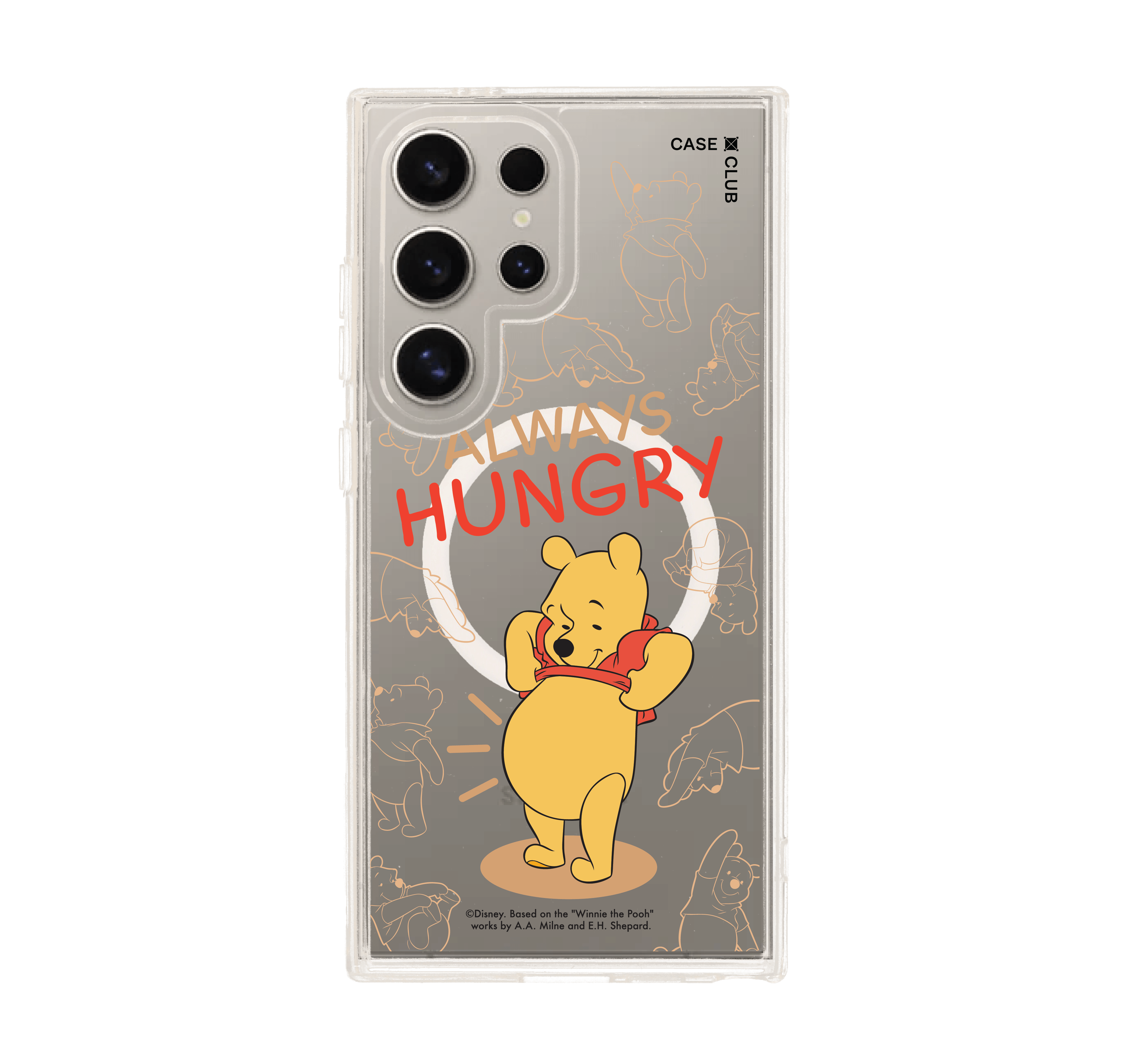 Samsung Galaxy S24 Ultra Clear MagSafe Winnie the Pooh Always Hungry