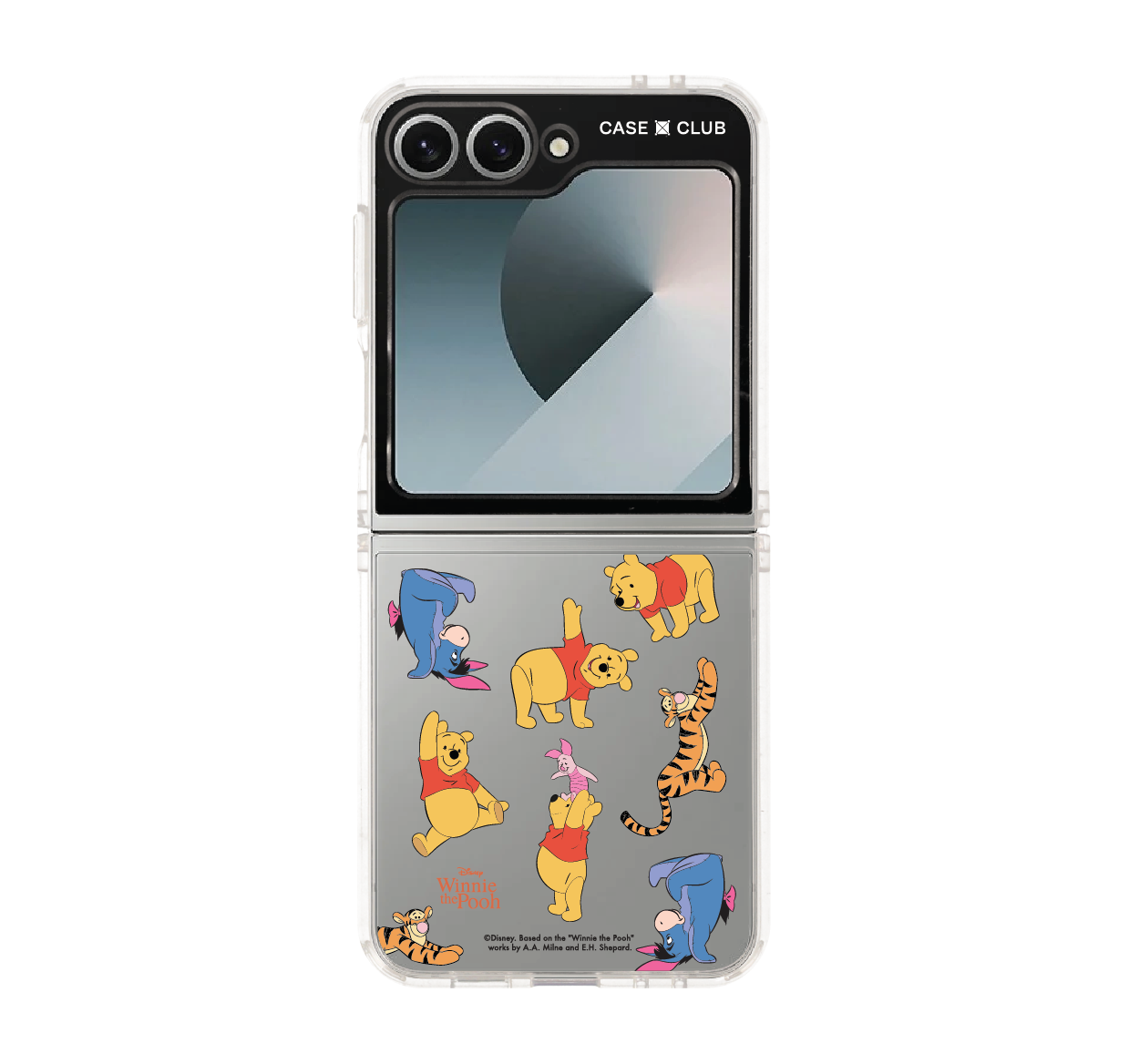 Samsung Galaxy Z Flip 6 Clear Case Winnie the Pooh and Friends