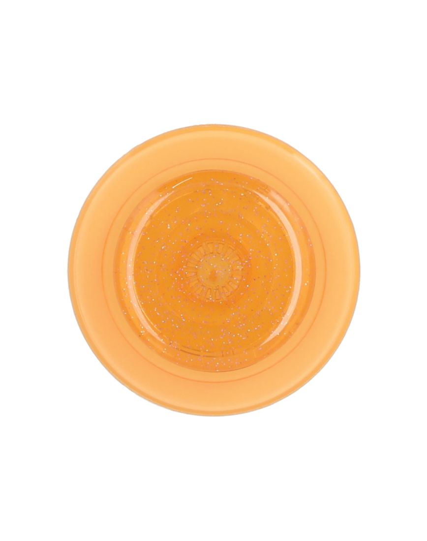 crystal orange glitter popgrip