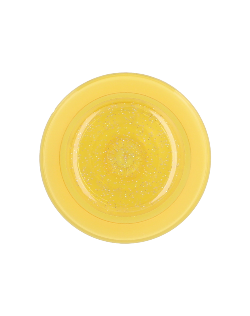 yellow crystal clear glitter popgrip