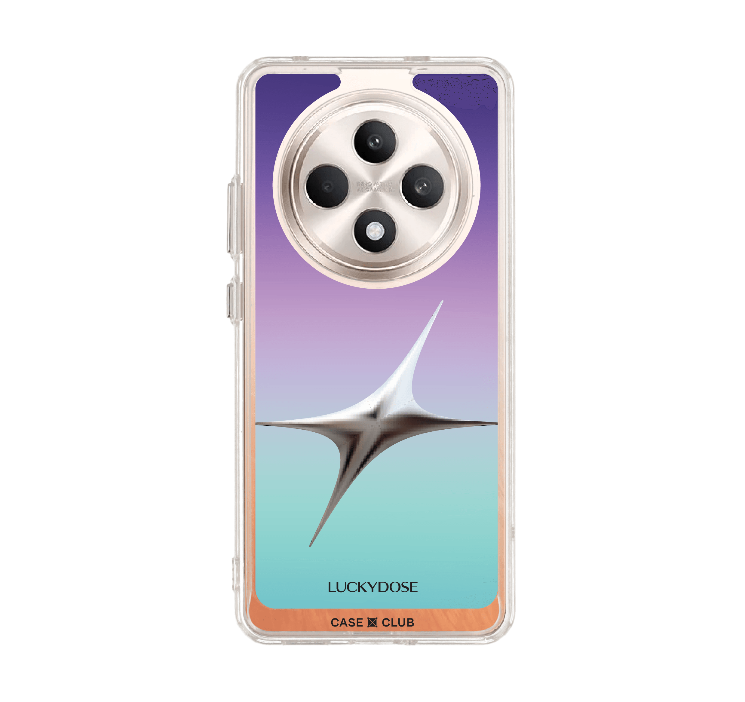 Oppo Reno 12F Clear Case LuckyDose Monday Lucky Color