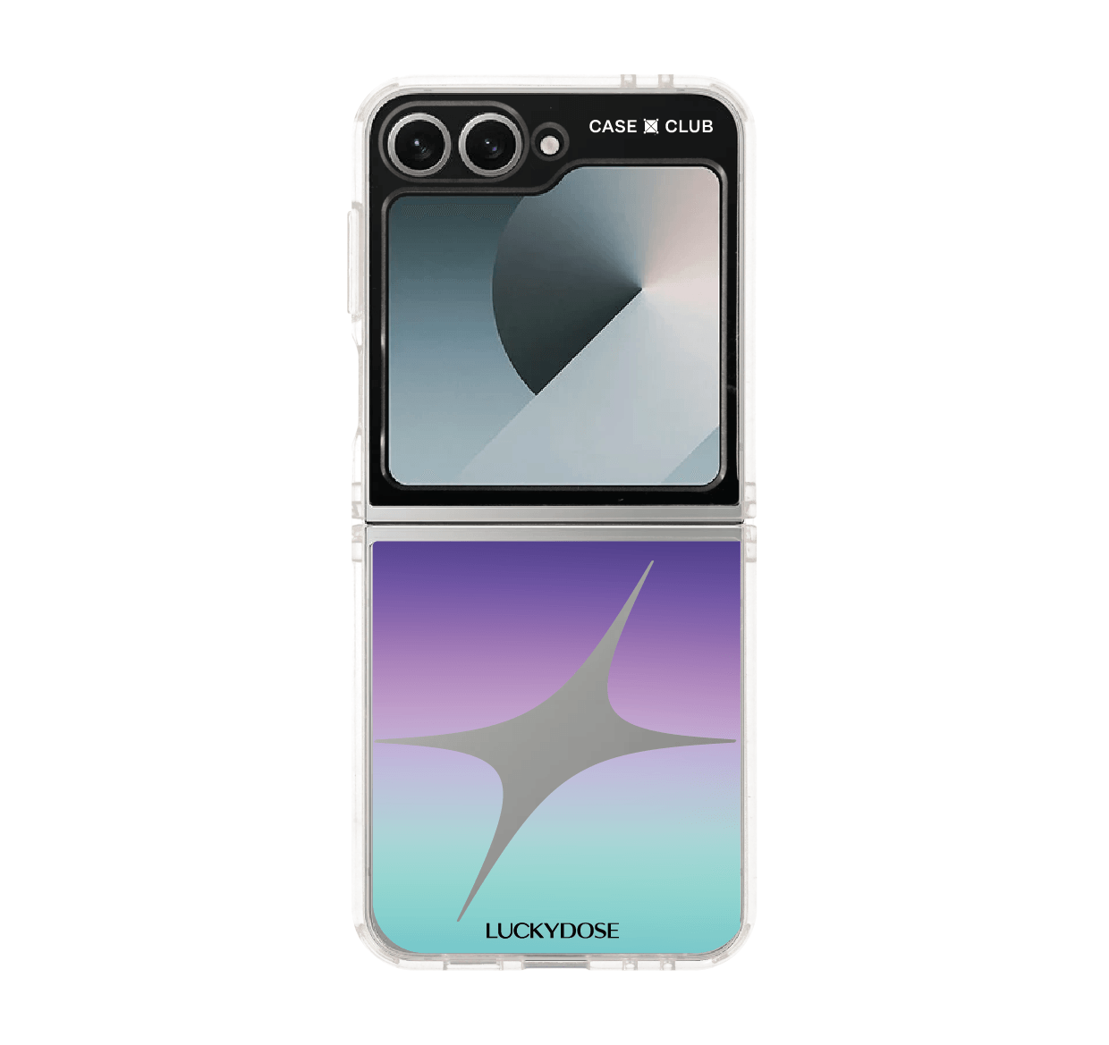 Samsung Galaxy Z Flip 6 Clear Case LuckyDose Monday Lucky Color