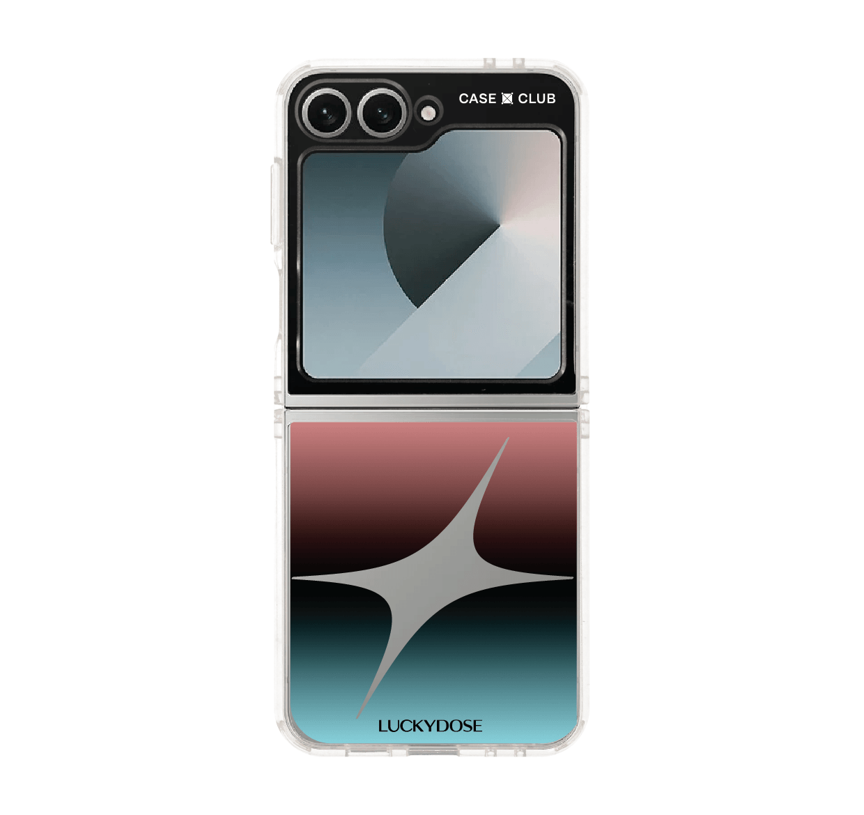 Samsung Galaxy Z Flip 6 Clear Case LuckyDose Saturday Lucky Color