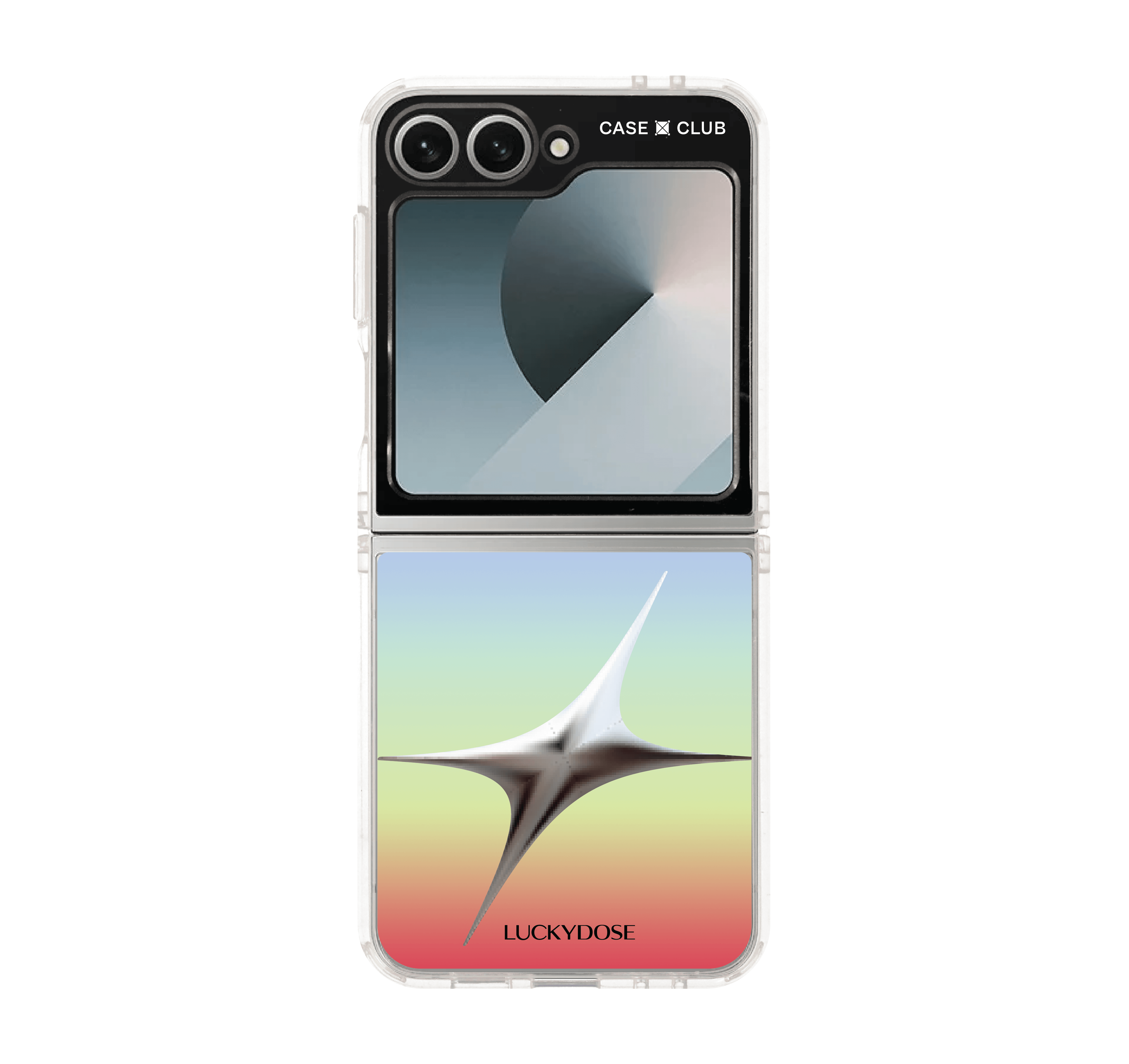 Samsung Galaxy Z Flip 6 Clear Case LuckyDose Thursday Lucky Color