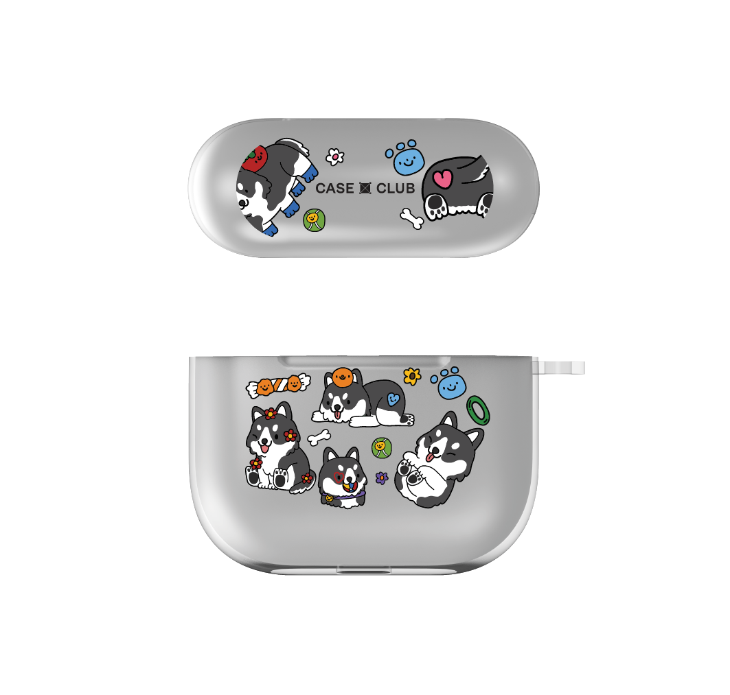airpods 4 clear case baby husky