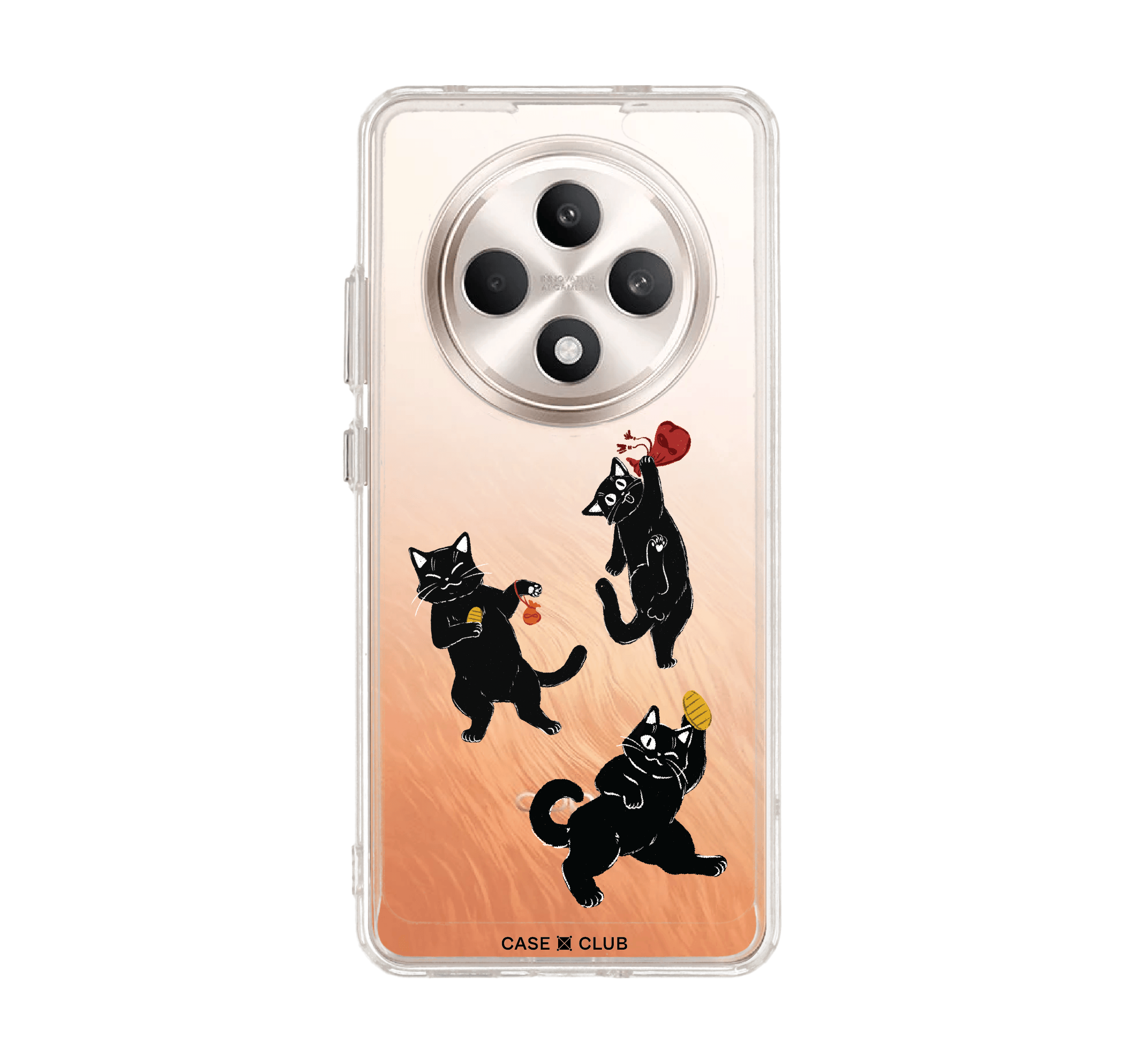 เคสใส oppo reno 12f ชีวิตแมวดำ