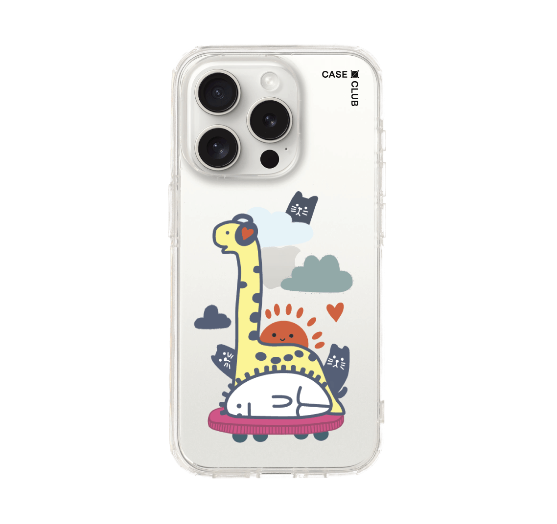 เคสใส iphone 15 pro ไดโนฟังเพลง