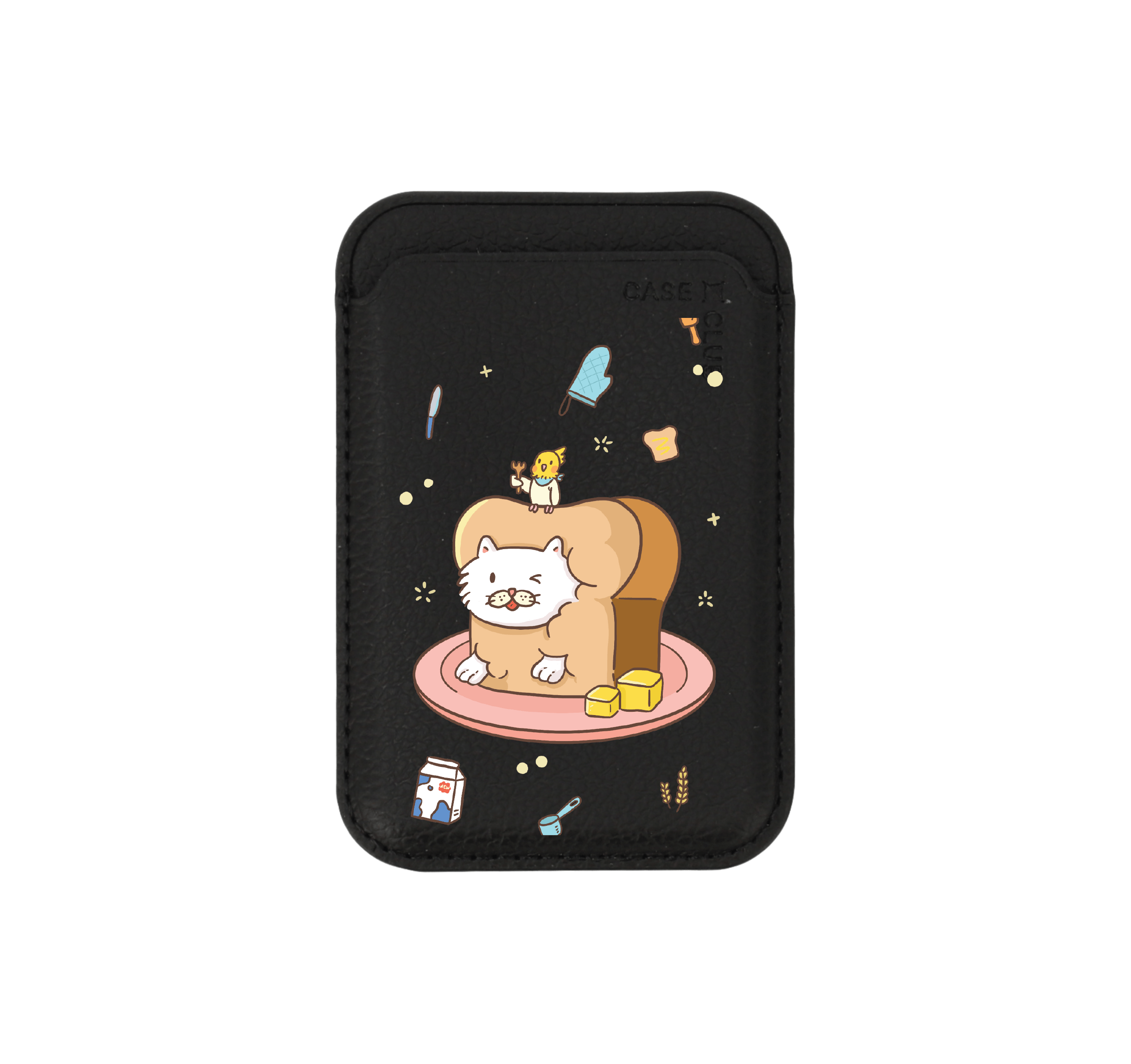 black wallet magsafe bread persian cat