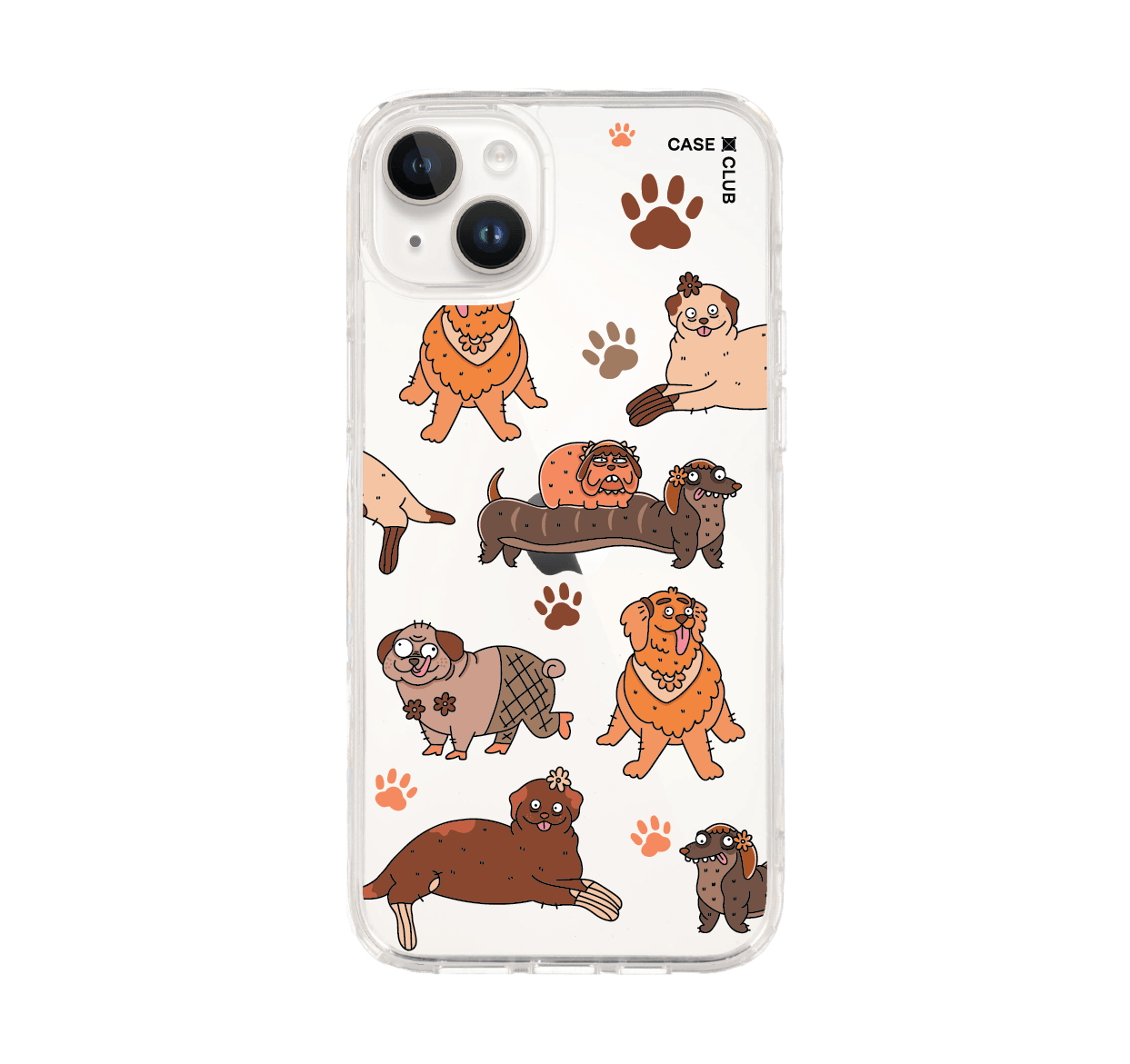 เคสใส iPhone 14 Plus สุนัขน้ำตาล
