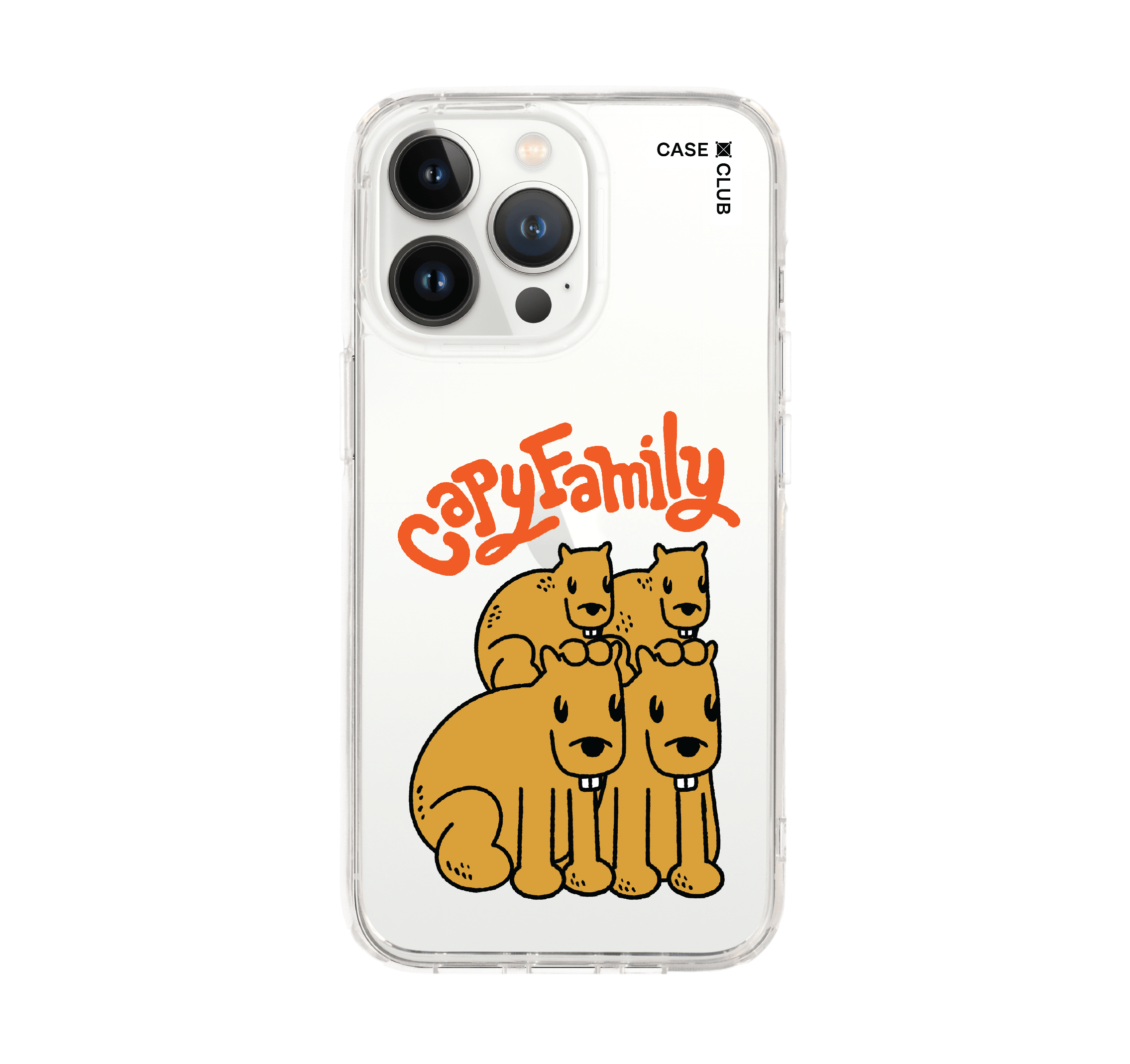 เคสใส iphone 13 pro ครอบครัวคาปิบารา