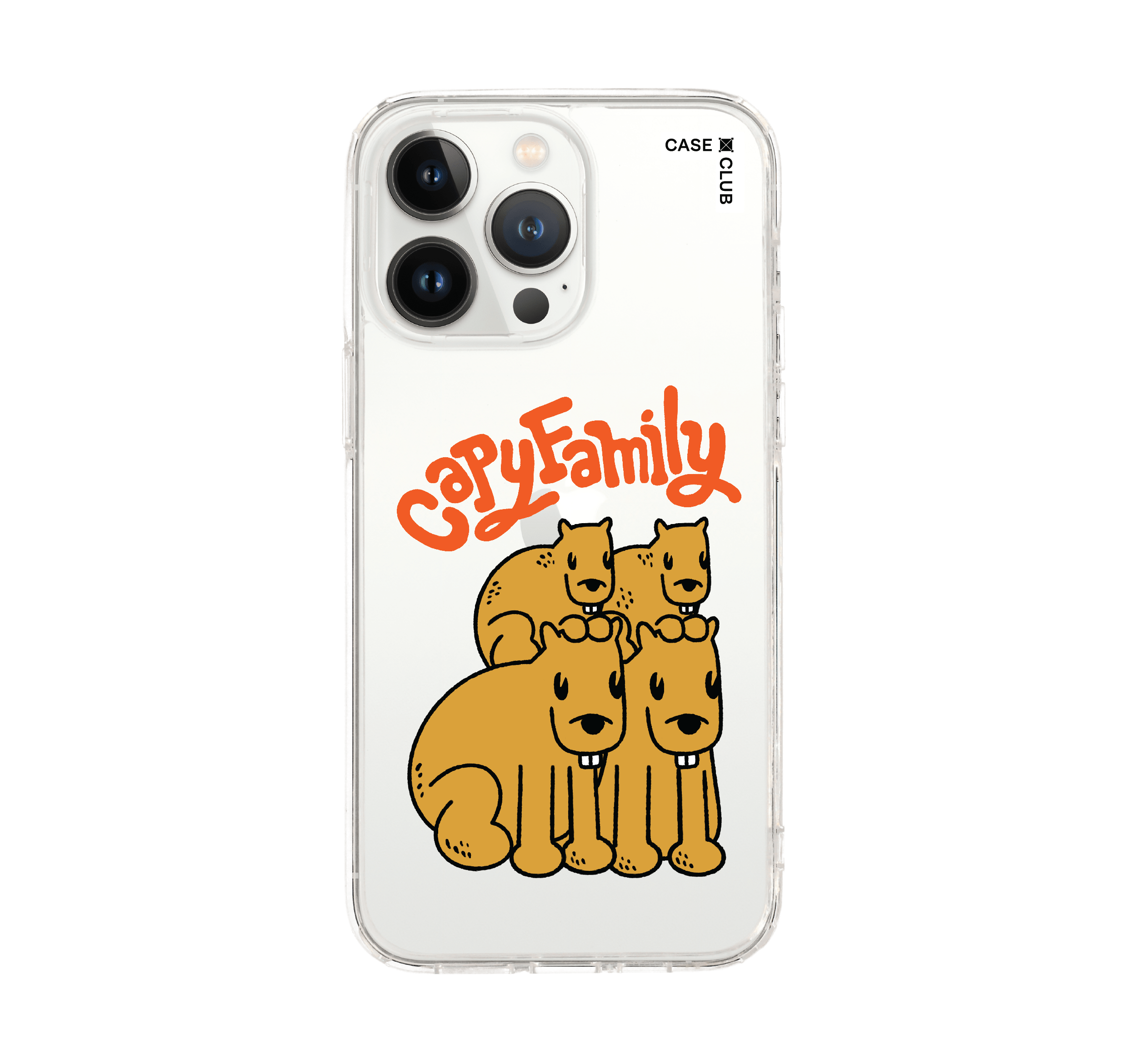 เคสใส iPhone 14 Pro Max ครอบครัวคาปิบารา