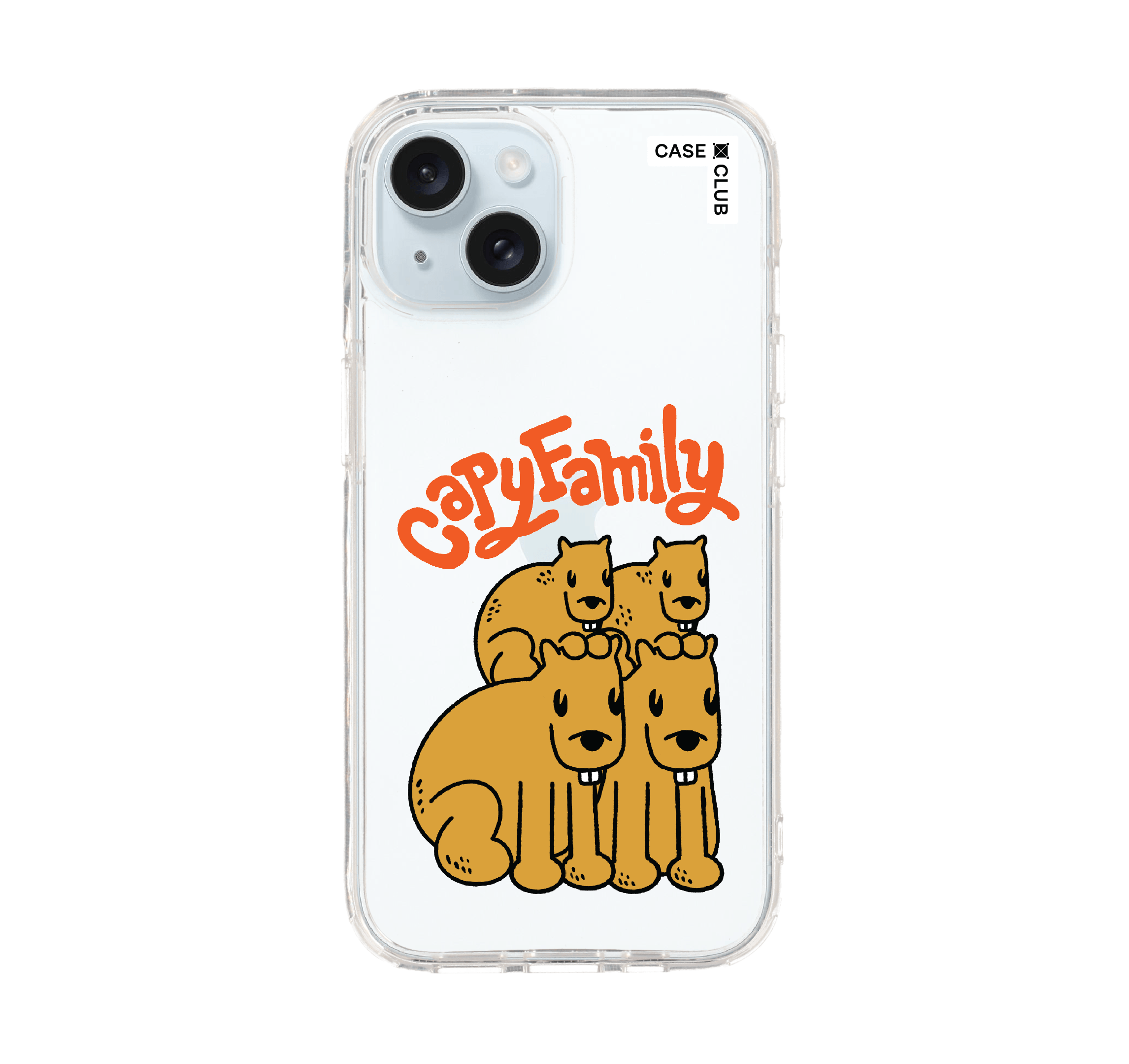 เคสใส iPhone 15 ครอบครัวคาปิบารา