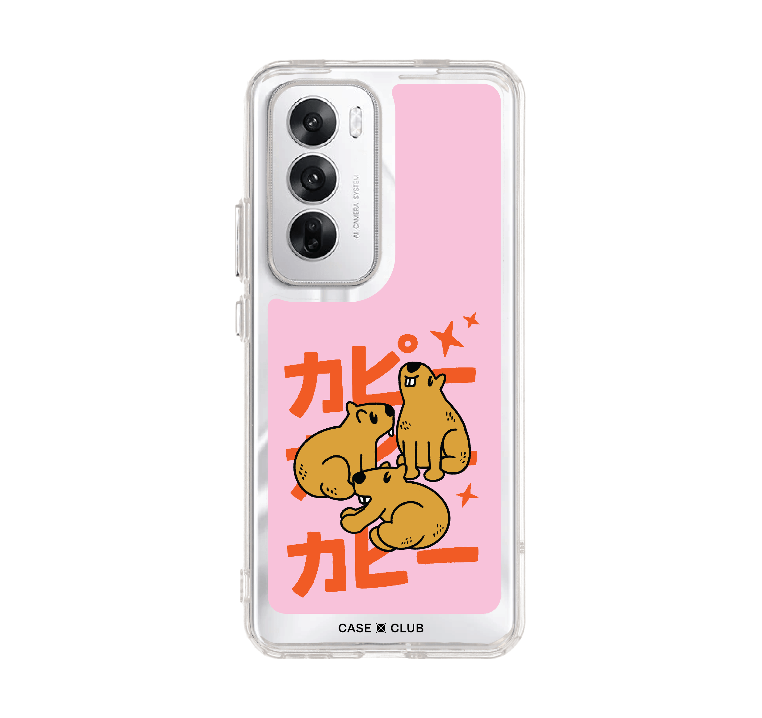 Oppo Reno 12 Clear Case Capybara Gang