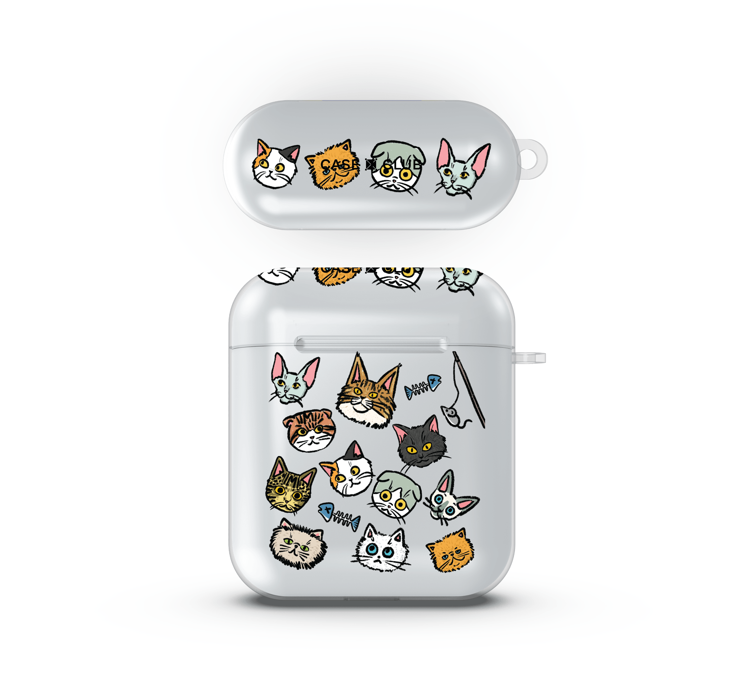เคสใส AirPods รุ่น 1/2 ลายแมวน่ารัก