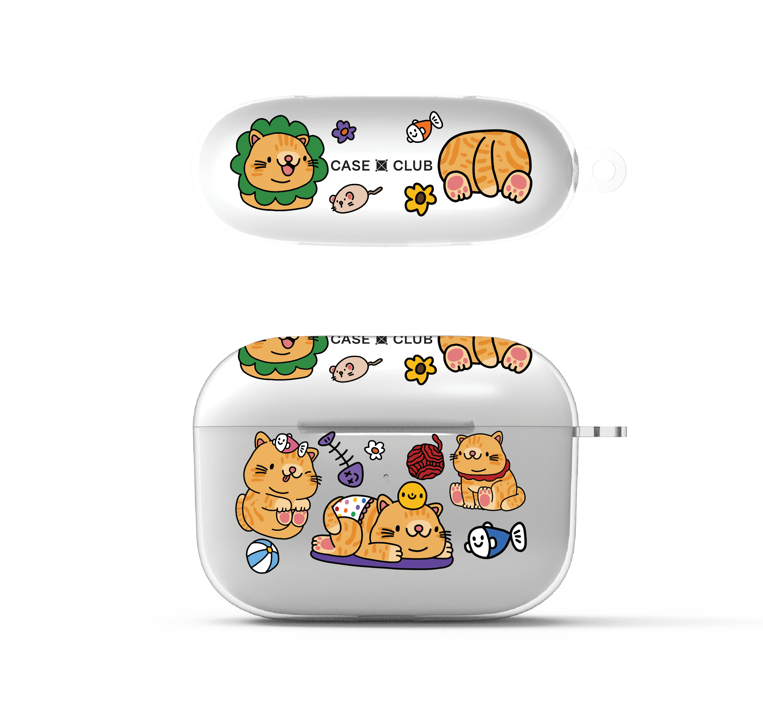 เคสใส AirPods Pro 2 สติ๊กเกอร์แมวเหมียว