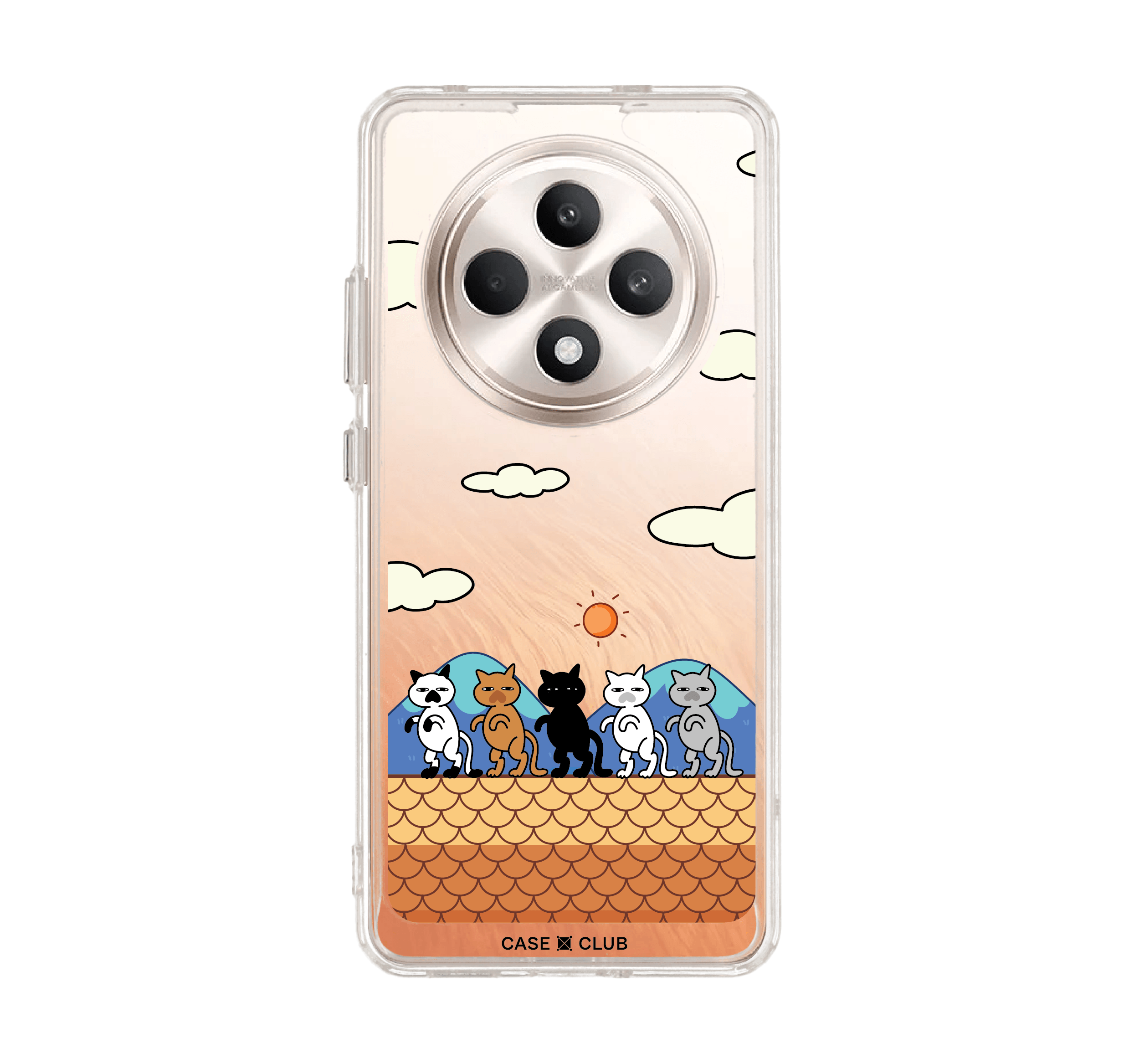 เคสใส oppo reno 12f แมวหลังคา
