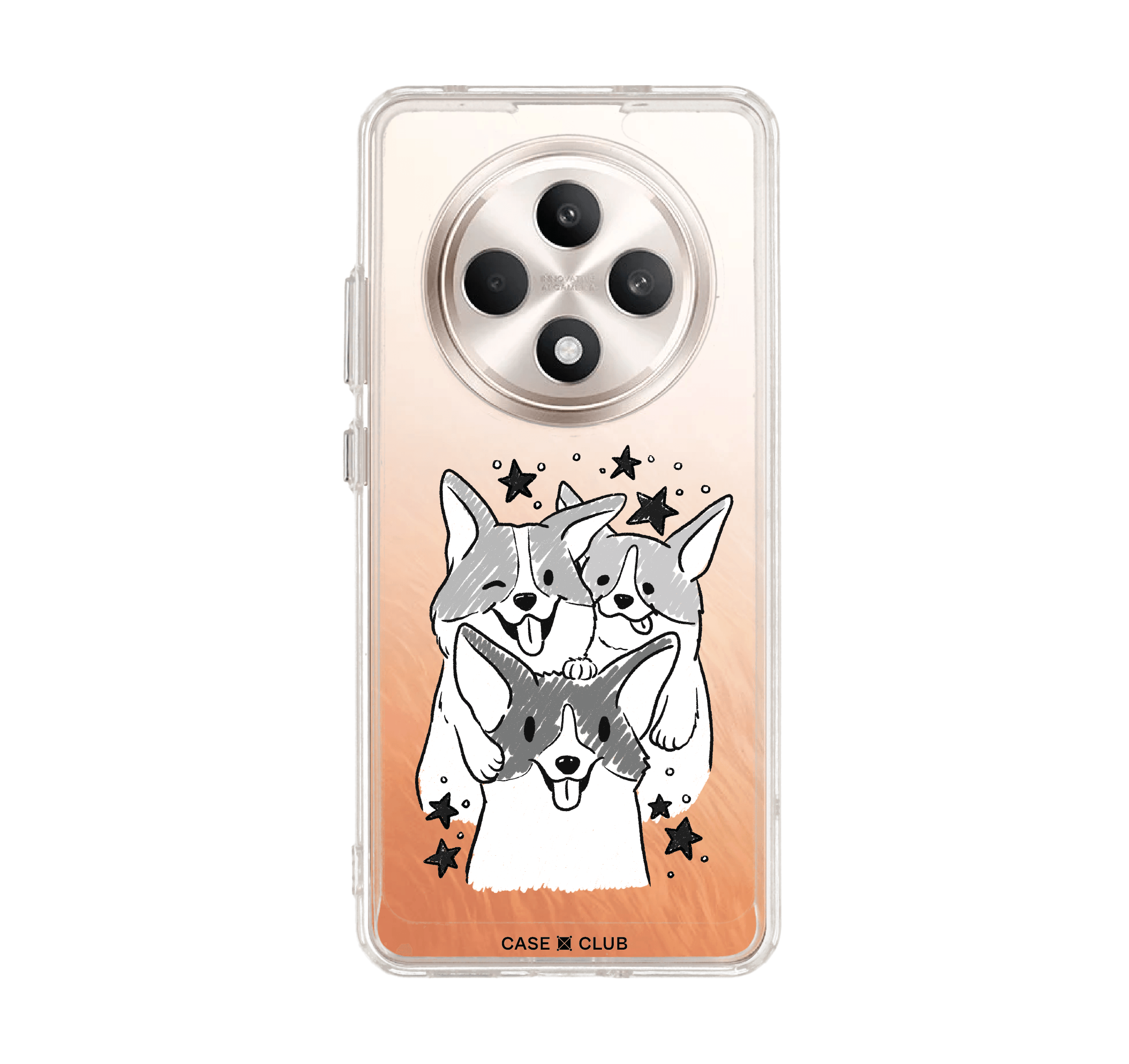 เคสใส oppo reno 12f คอร์กี้สามตัว