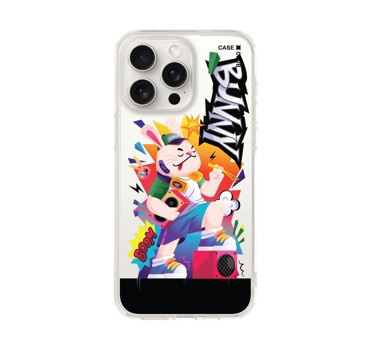 เคสใส iPhone 15 Pro Max ดีเจ กระต่าย