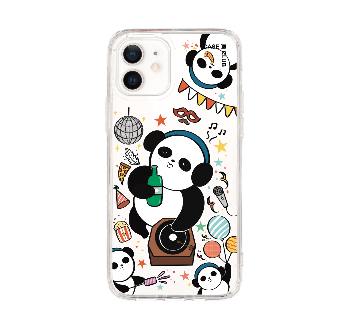 เคสใส iphone 12/12 pro ดีเจแพนด้านักดื่ม