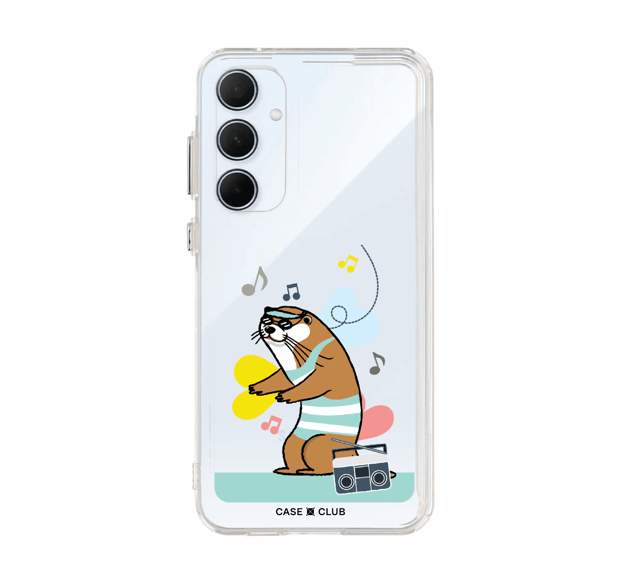 samsung galaxy a55 clear case dancing otter