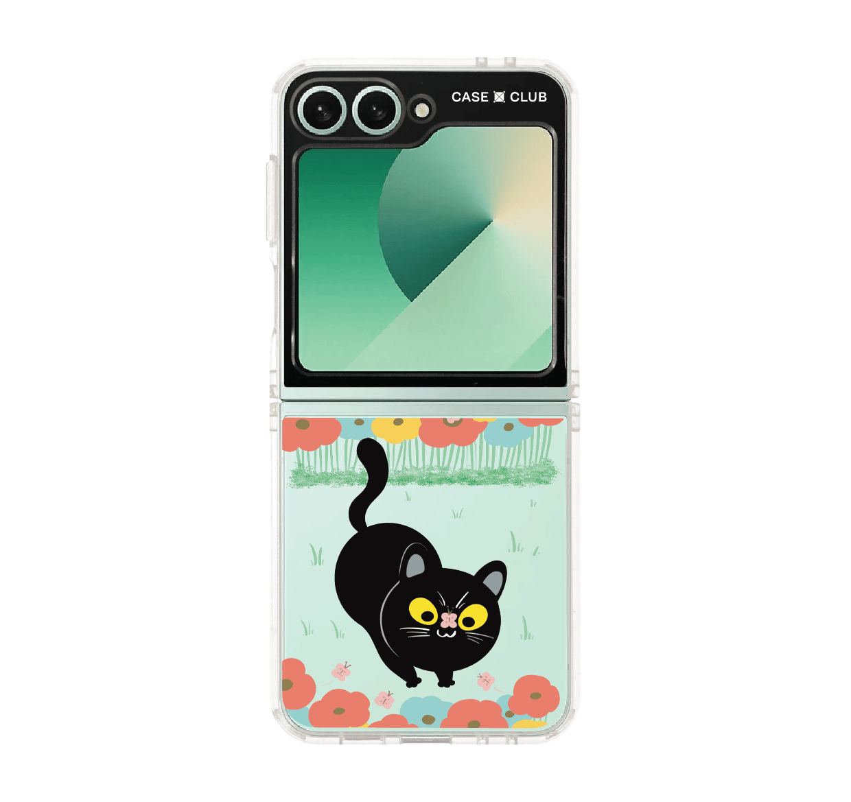 flower black cat