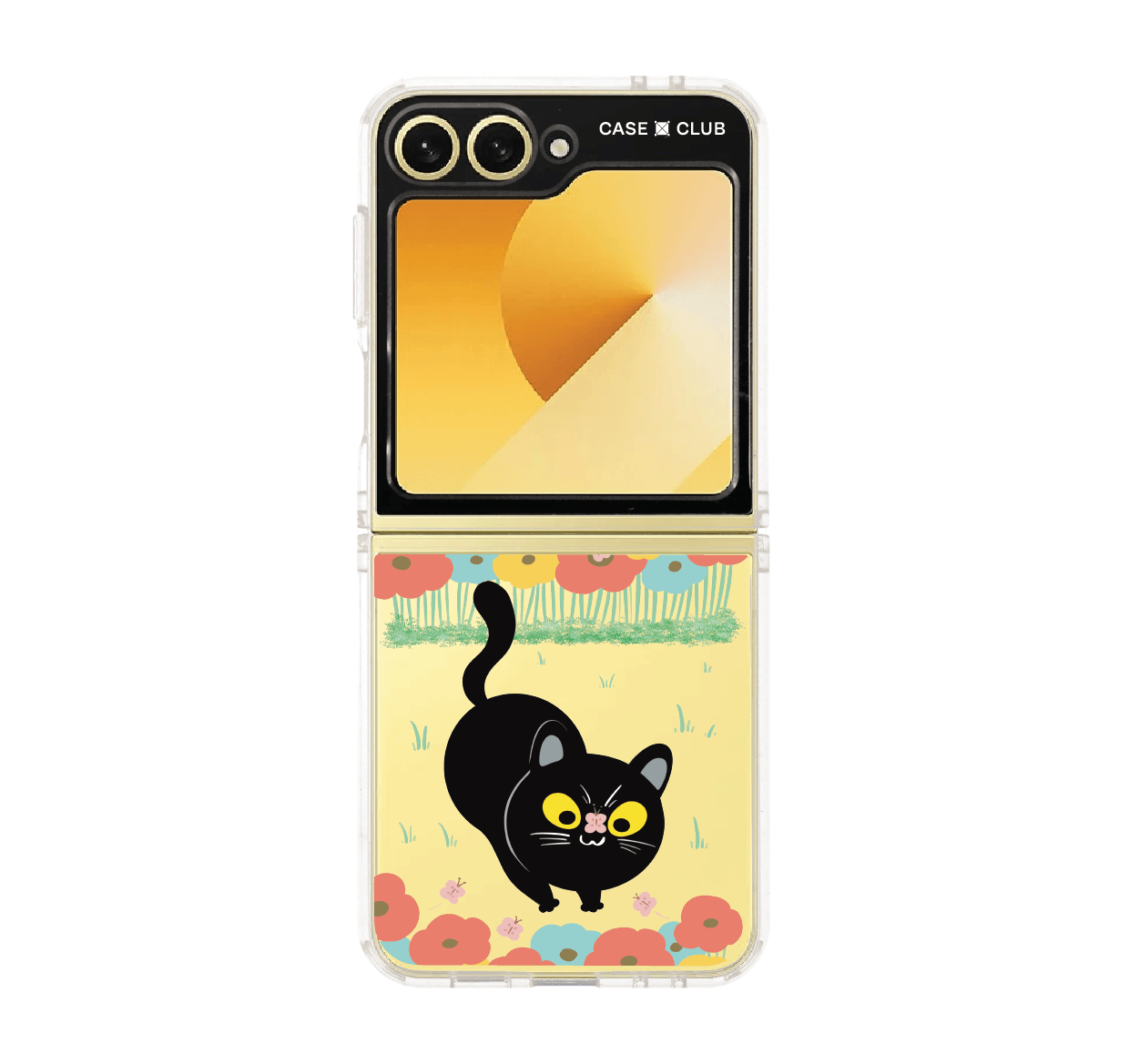 flower black cat
