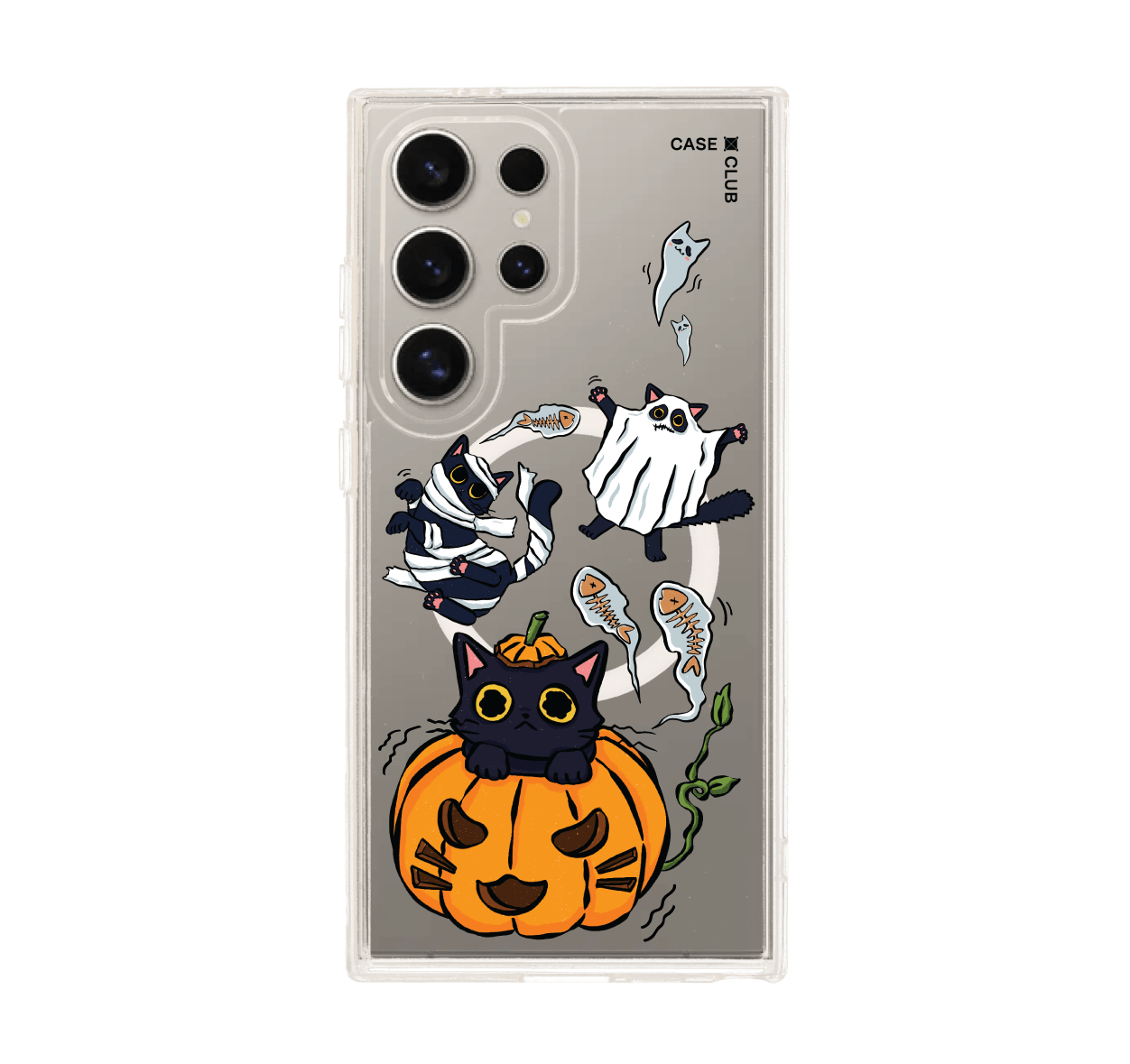 samsung galaxy s24 ultra clear magsafe halloween cat