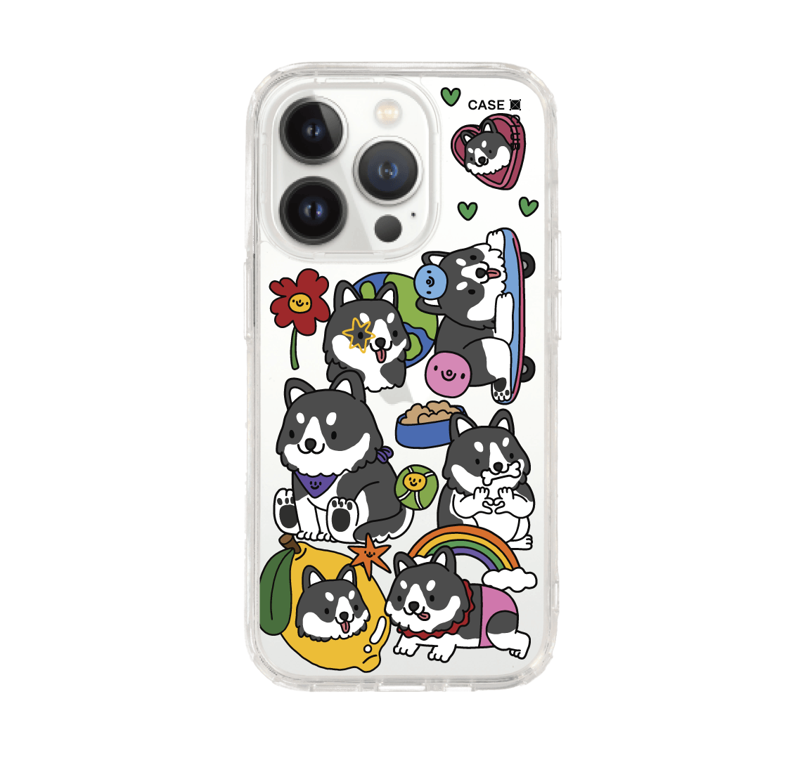 เคสใส iPhone 14 Pro ฮัสกี้รอบโลก