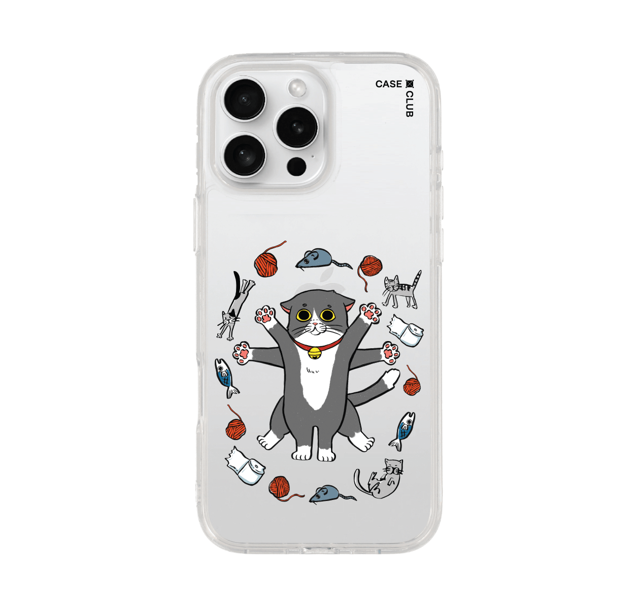 iPhone 16 Pro Max Clear Case Life of Cat