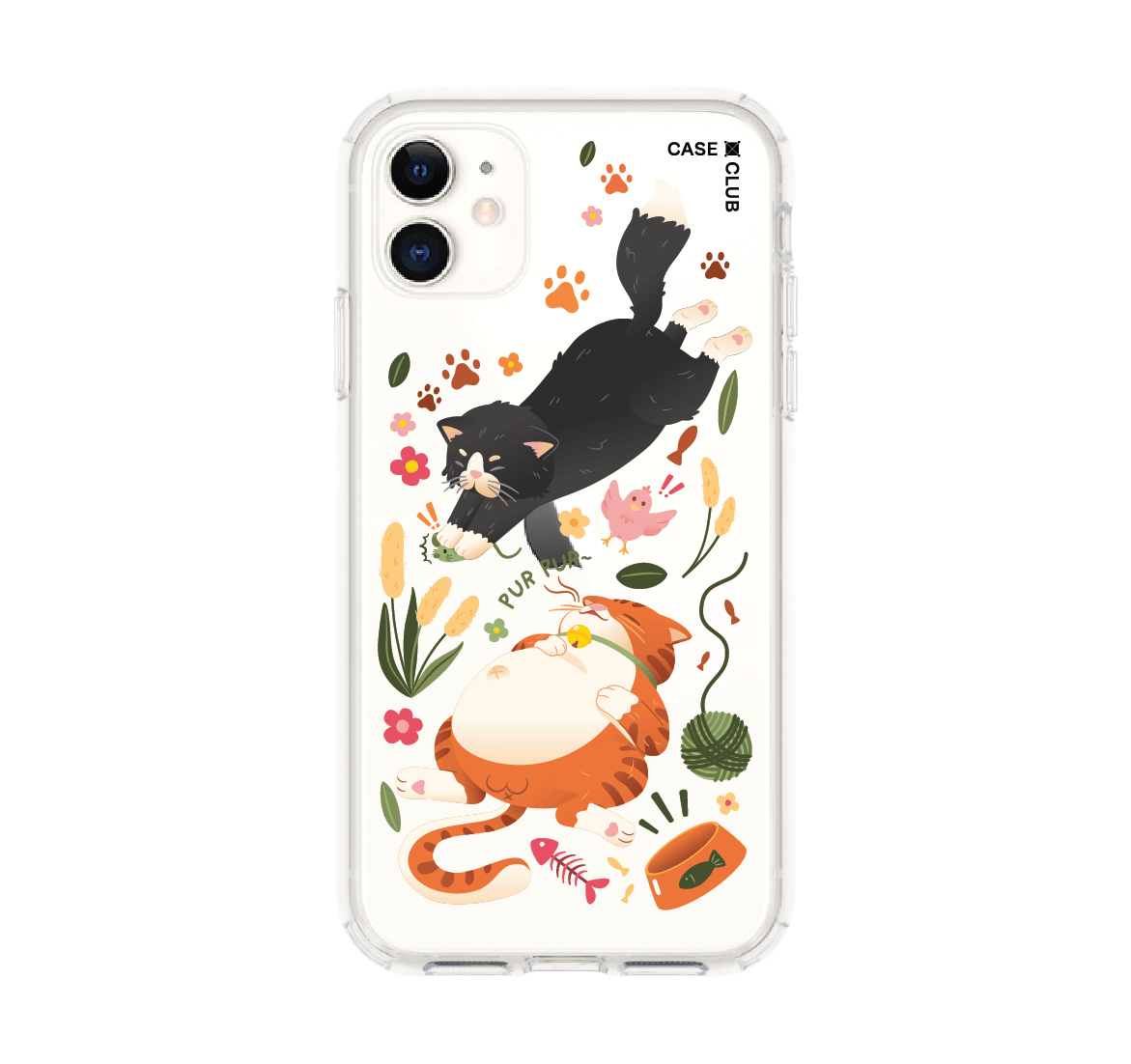 เคสใส iPhone 11 แมวส้มดำ
