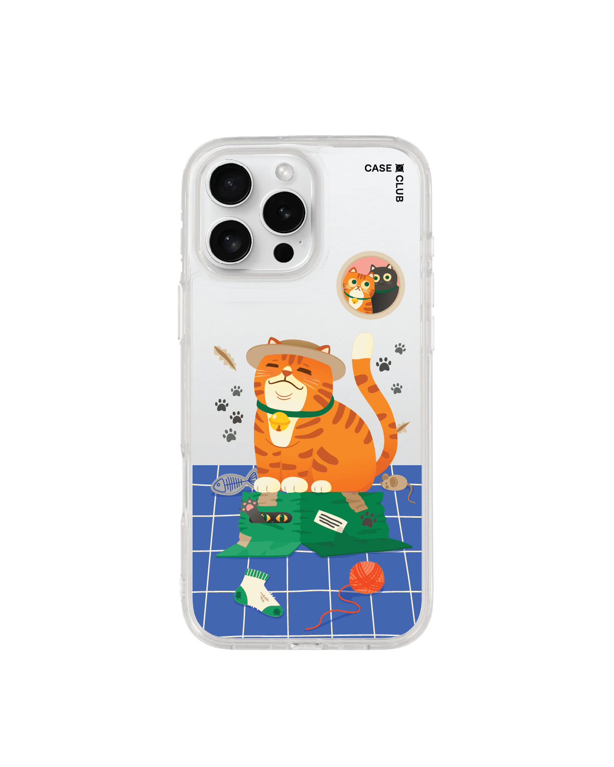 เคสใส iphone 16 pro max แมวส้มบนกล่อง