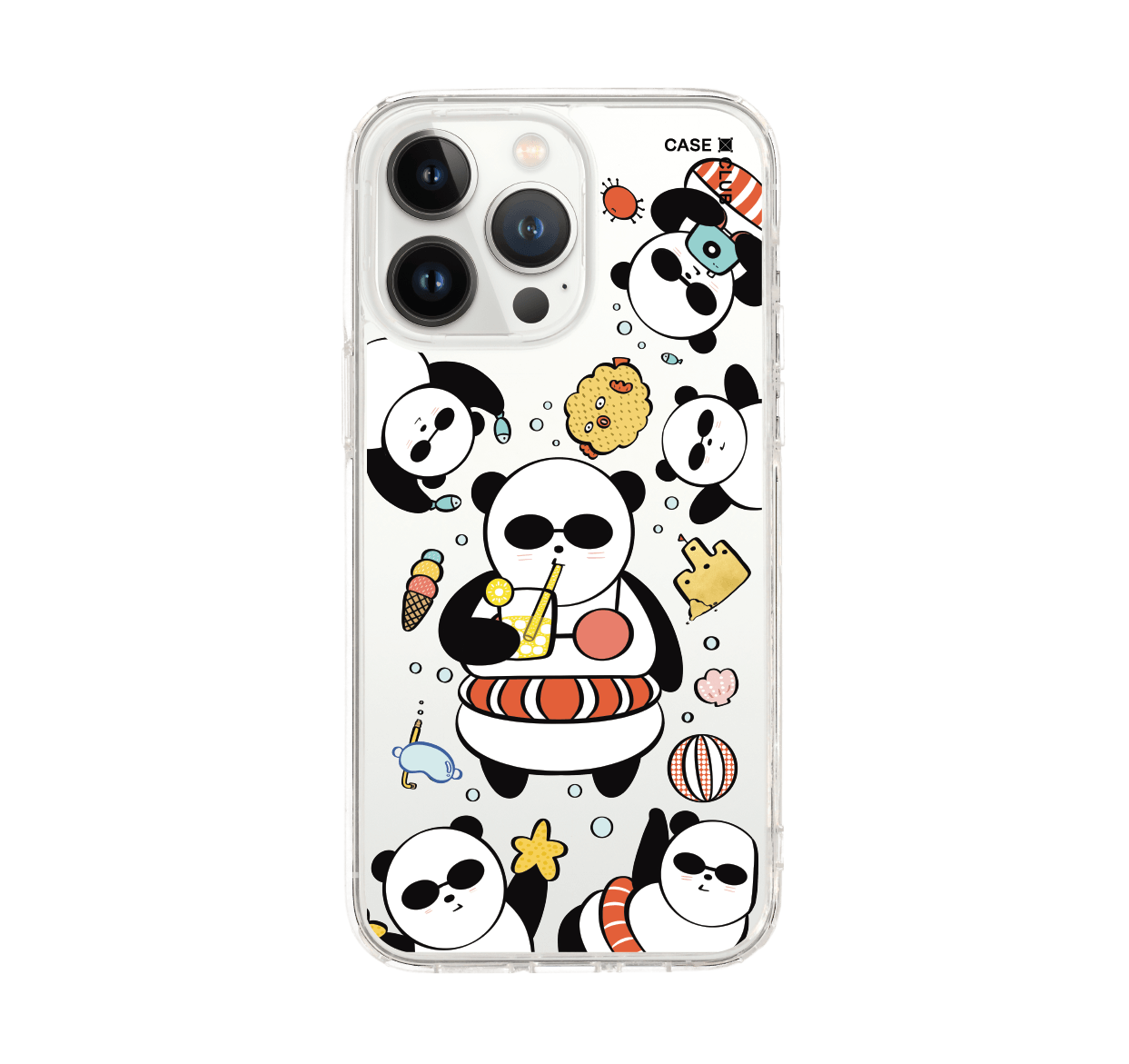 เคสใส iPhone 14 Pro Max แพนด้าชายหาด