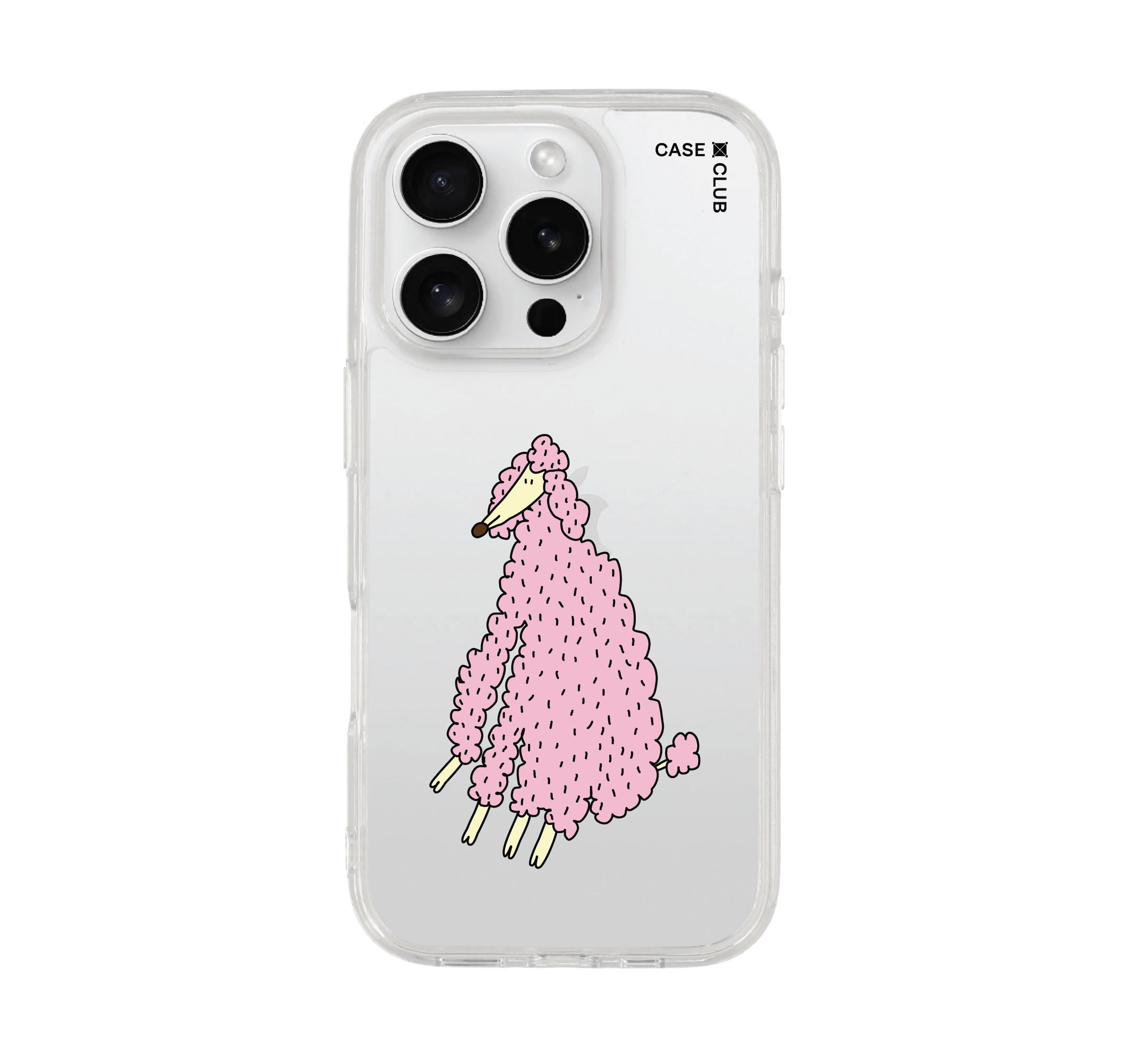 เคสใส iphone 16 pro พุดเดิ้ลชมพู