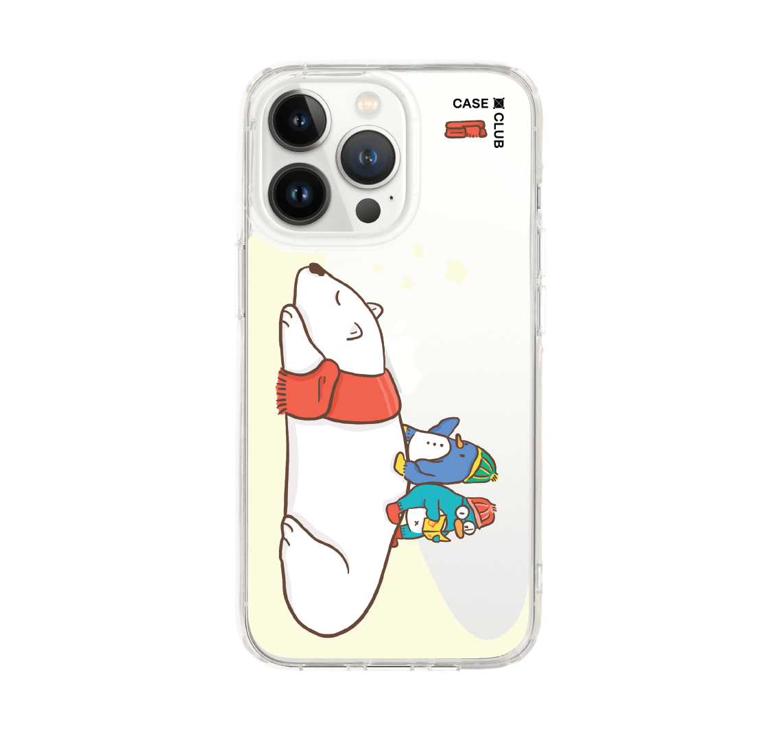เคสใส iPhone 14 Pro หมีขั้วโลกคู่เพนกวิน