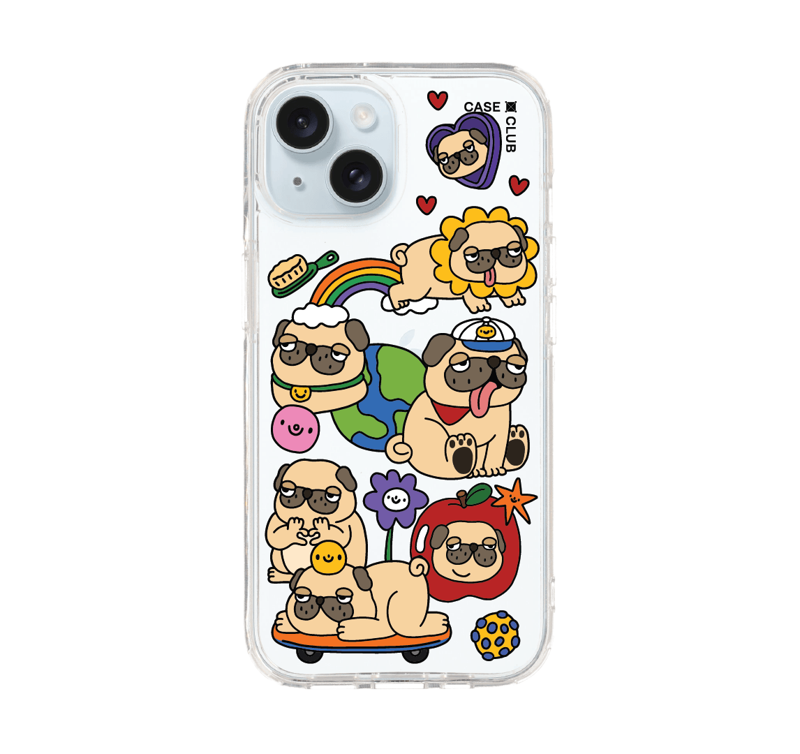 เคสใส iPhone 15 Pug เวิลด์ทัวร์