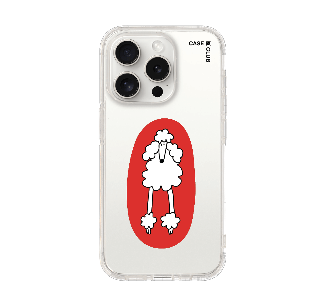 เคสใส iPhone 15 Pro พุดเดิ้งวงแดง