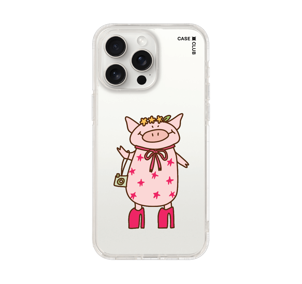 iphone 15 pro max clear case shopping pig