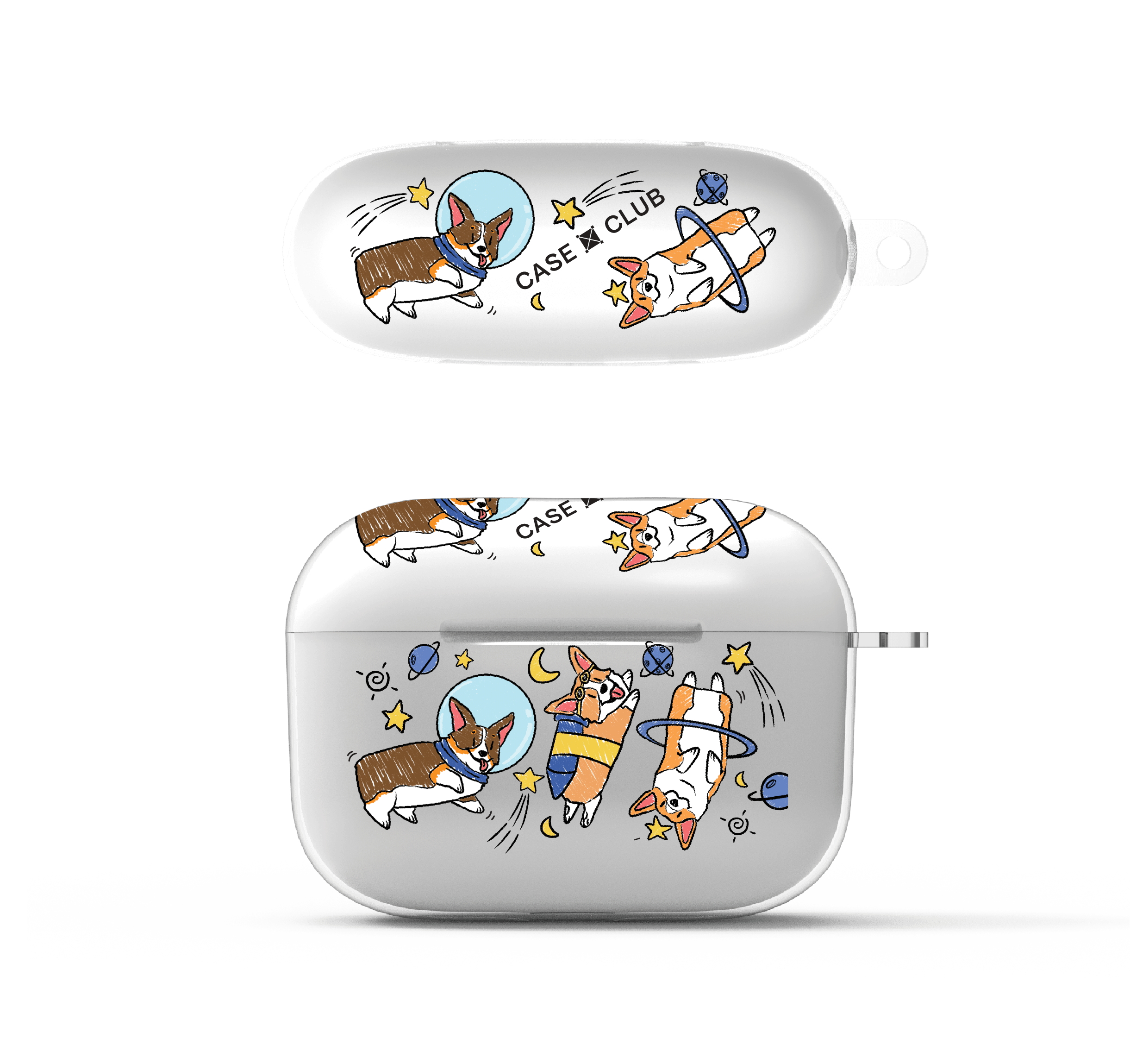 เคสใส AirPods Pro 2 Corgi อวกาศ