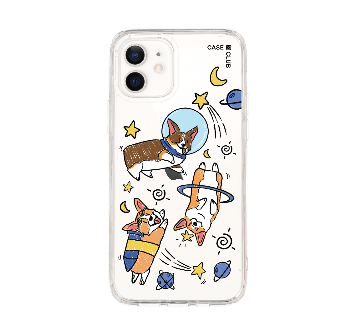 เคสใส iPhone 12/12 Pro Corgi อวกาศ
