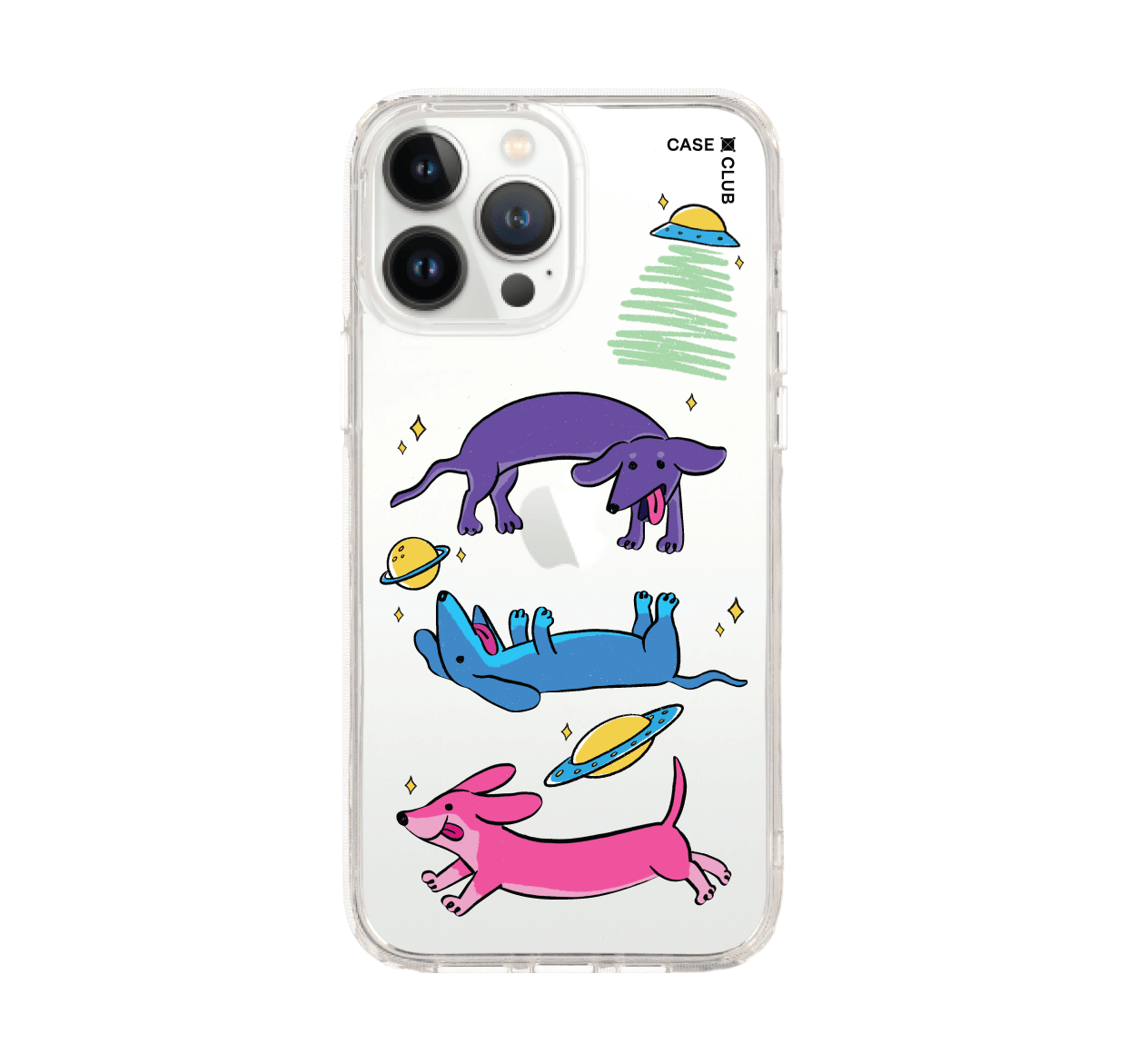 เคสใส iPhone 13 Pro Max ดัชชุนด์อวกาศ