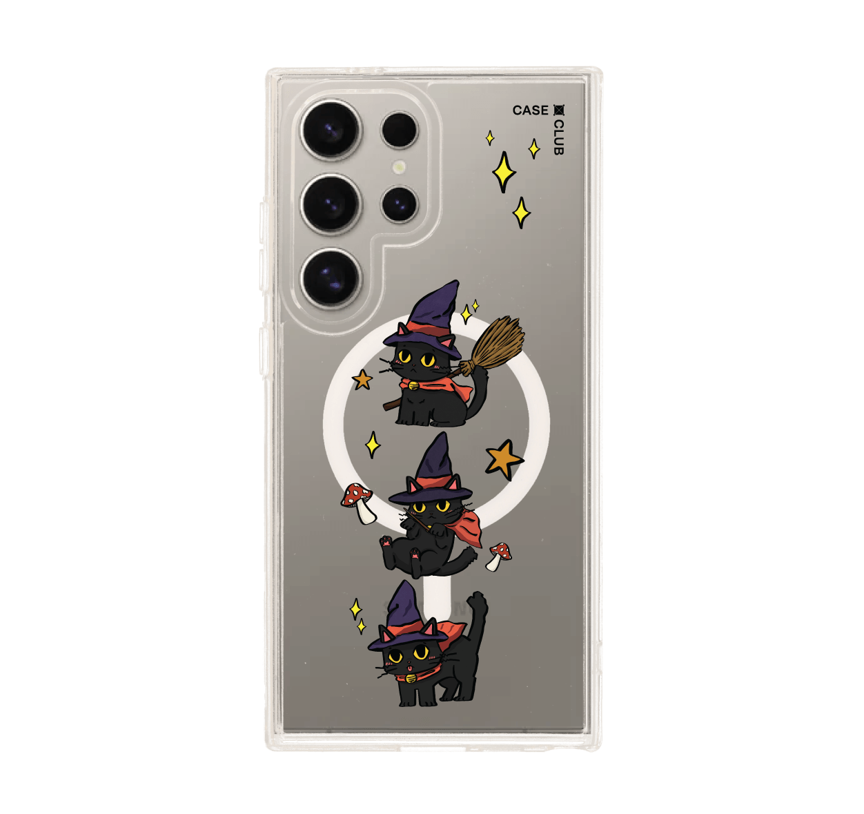 samsung galaxy s24 ultra clear magsafe witch cat