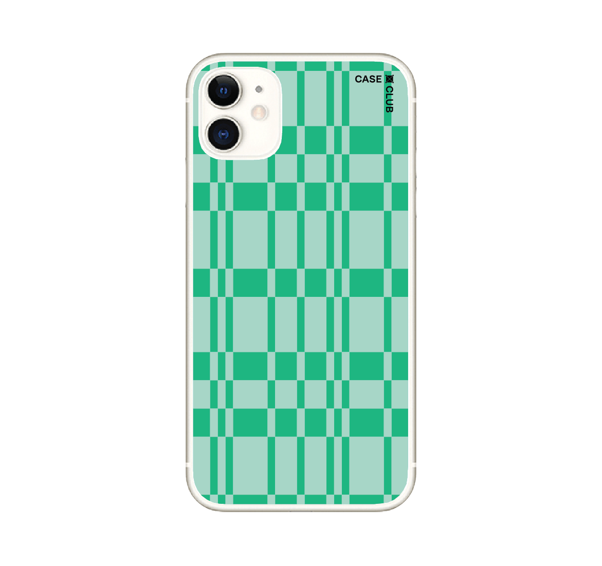 เคสใส iPhone 11 กริดเขียว